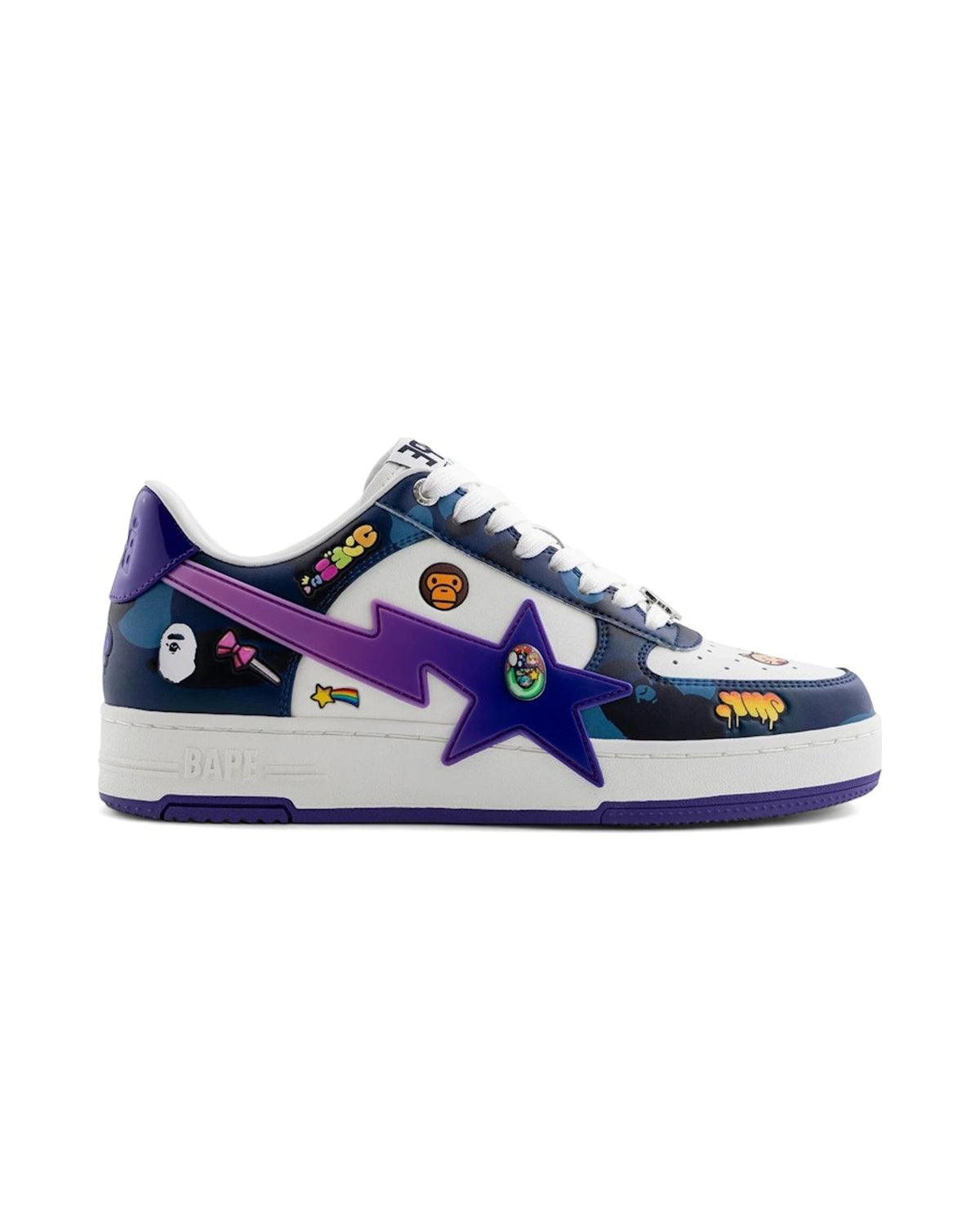 A Bathing Ape Bape Sta Mr. KaiKai Kiki White Purple