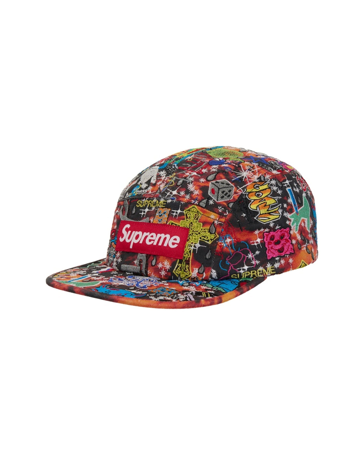 Supreme AOI Embroidered Camp Cap Red