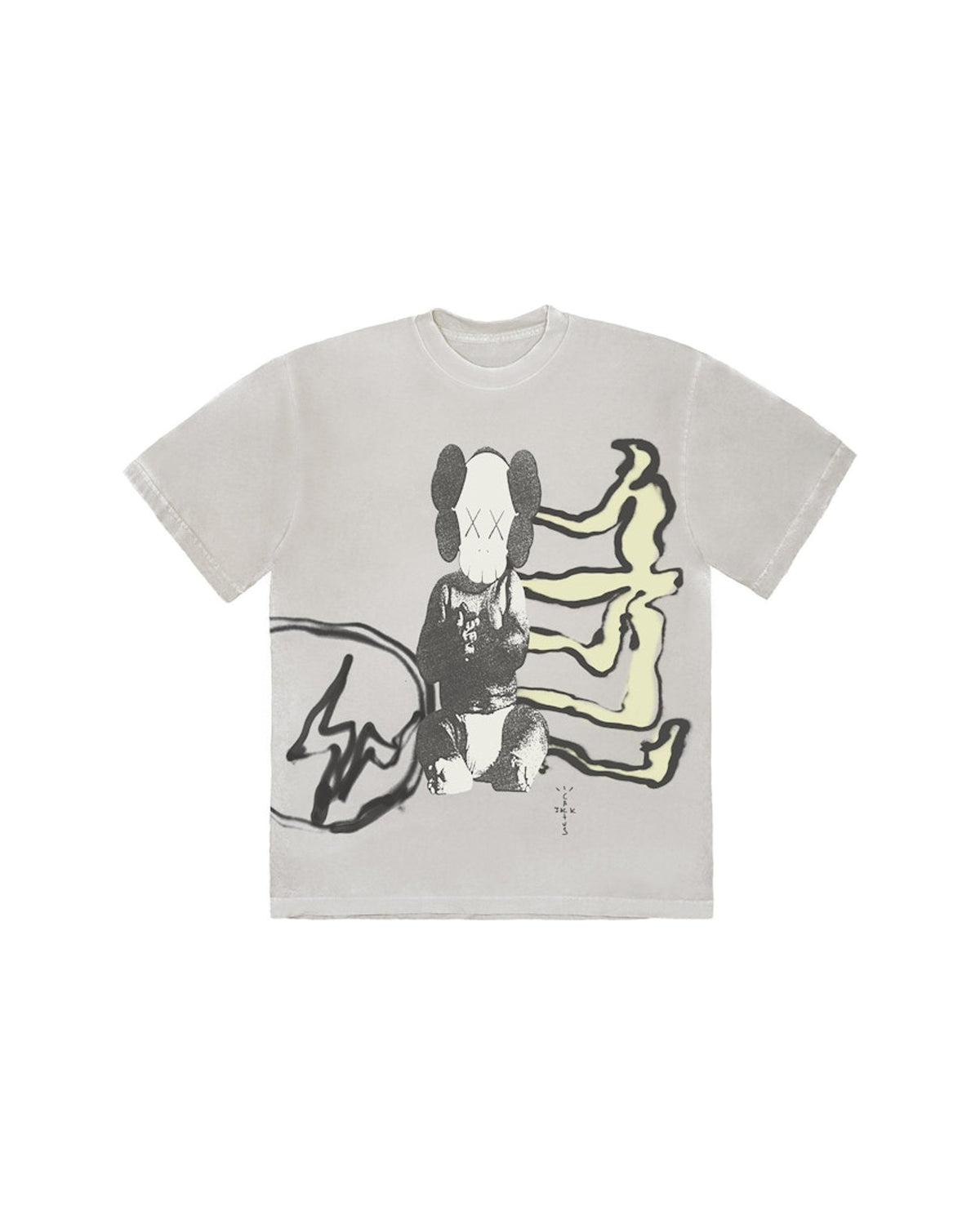 Travis Scott Cactus Jack + Kaws For Fragment Tee Aged Yellow