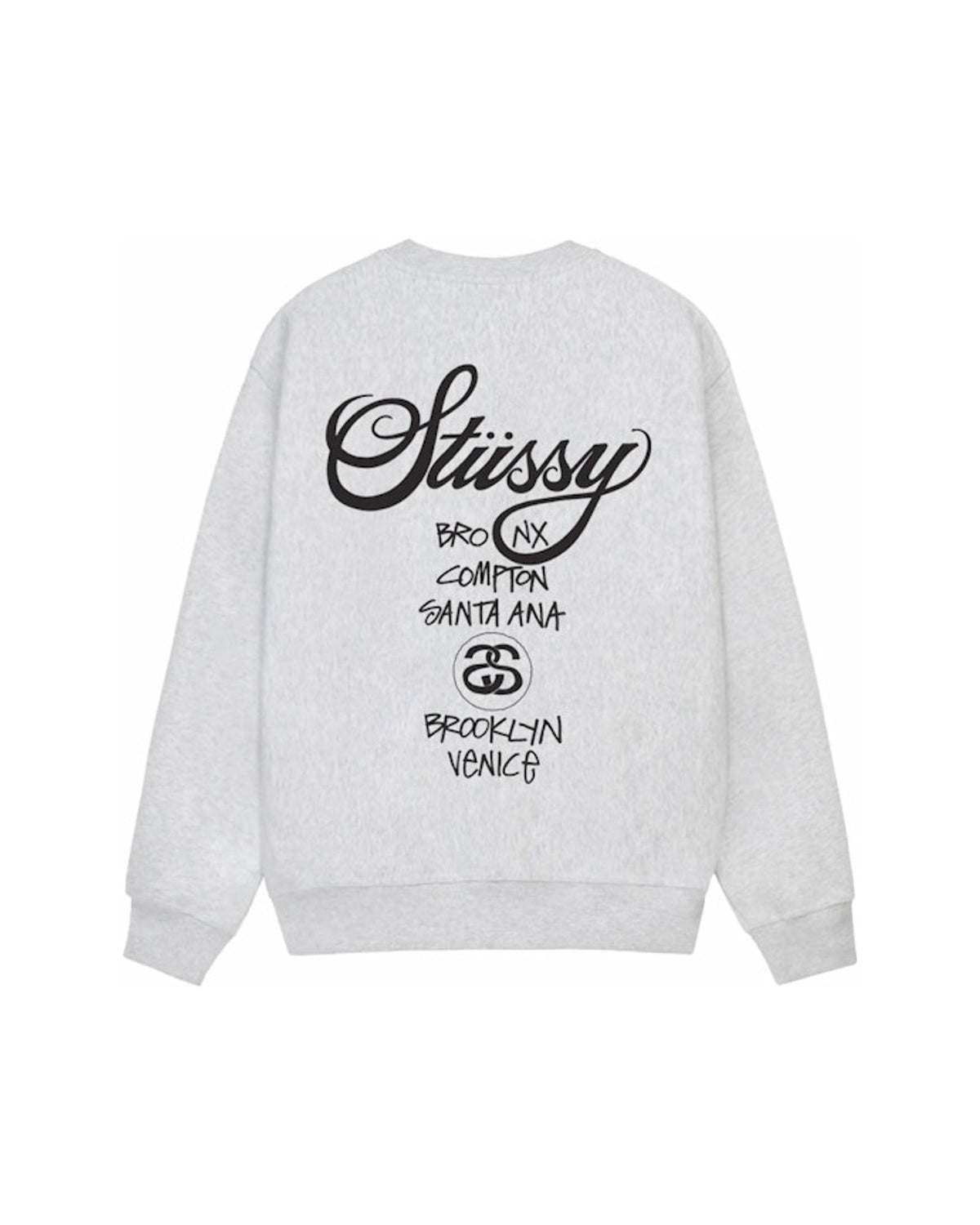 Stussy World Tour Crewneck Ash Heather