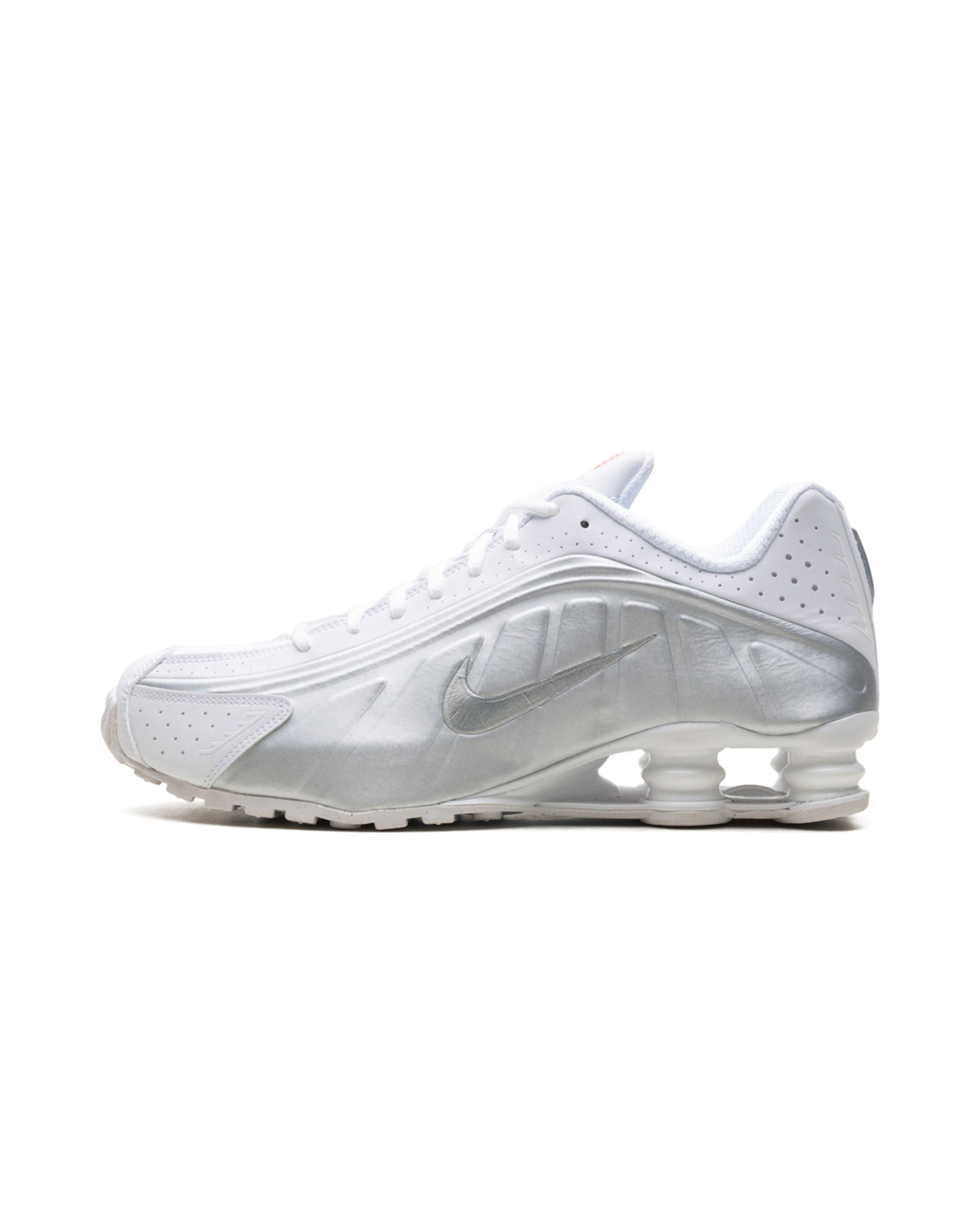 Nike Shox R4 White Bright Crimson Metallic Silver