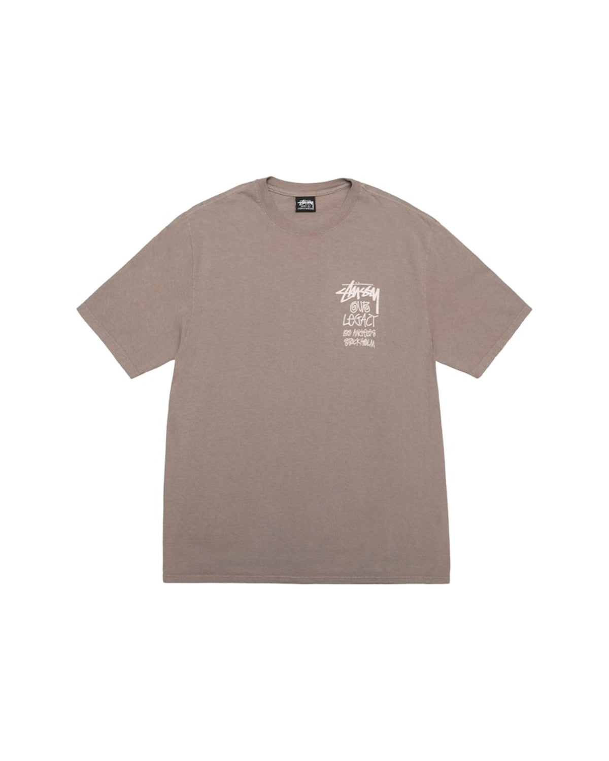 Stussy x Our Legacy Work Shop 8 Ball Yin Yang Pigment Dyed Tee Taupe