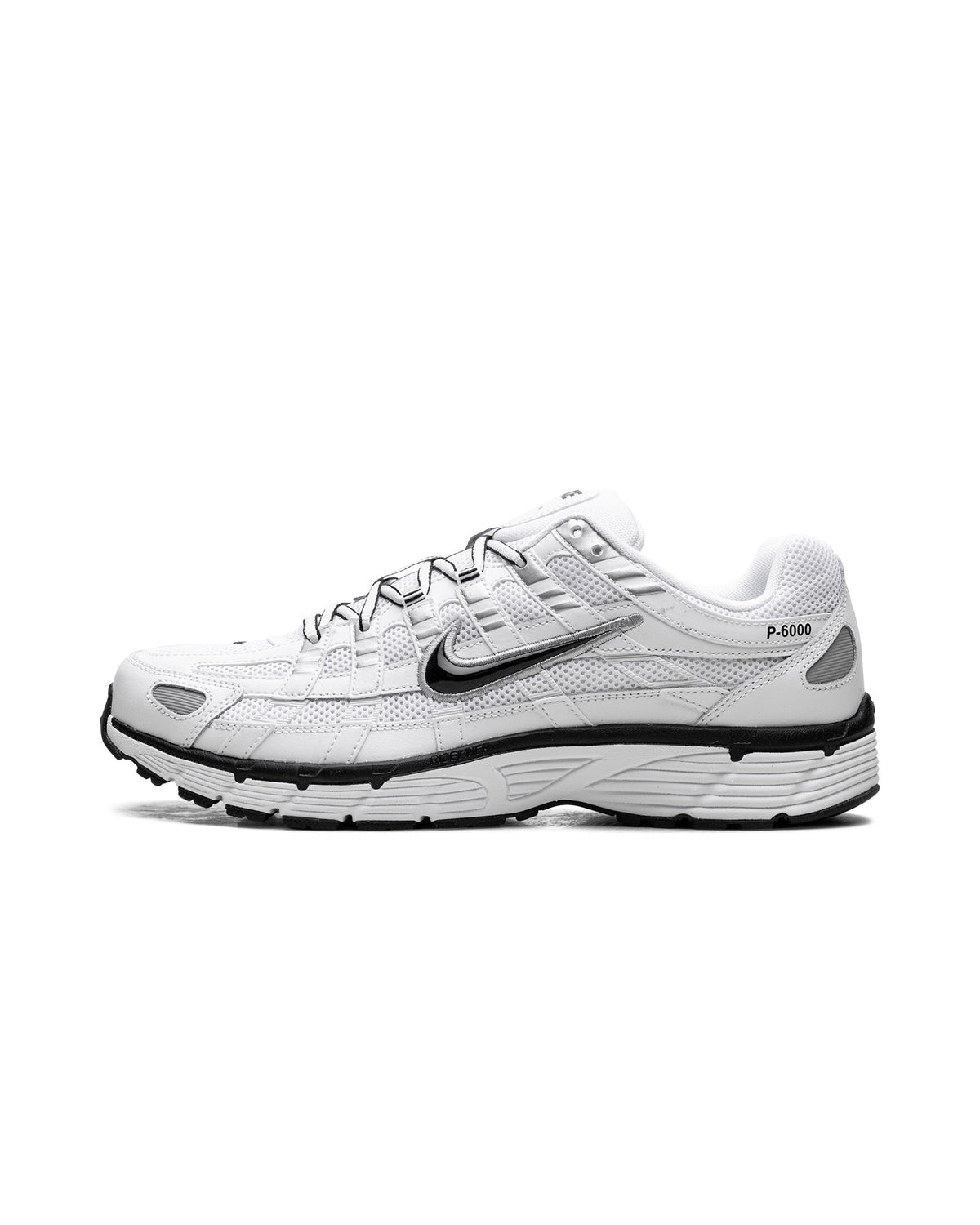 Nike P-6000 White Metallic Silver Black