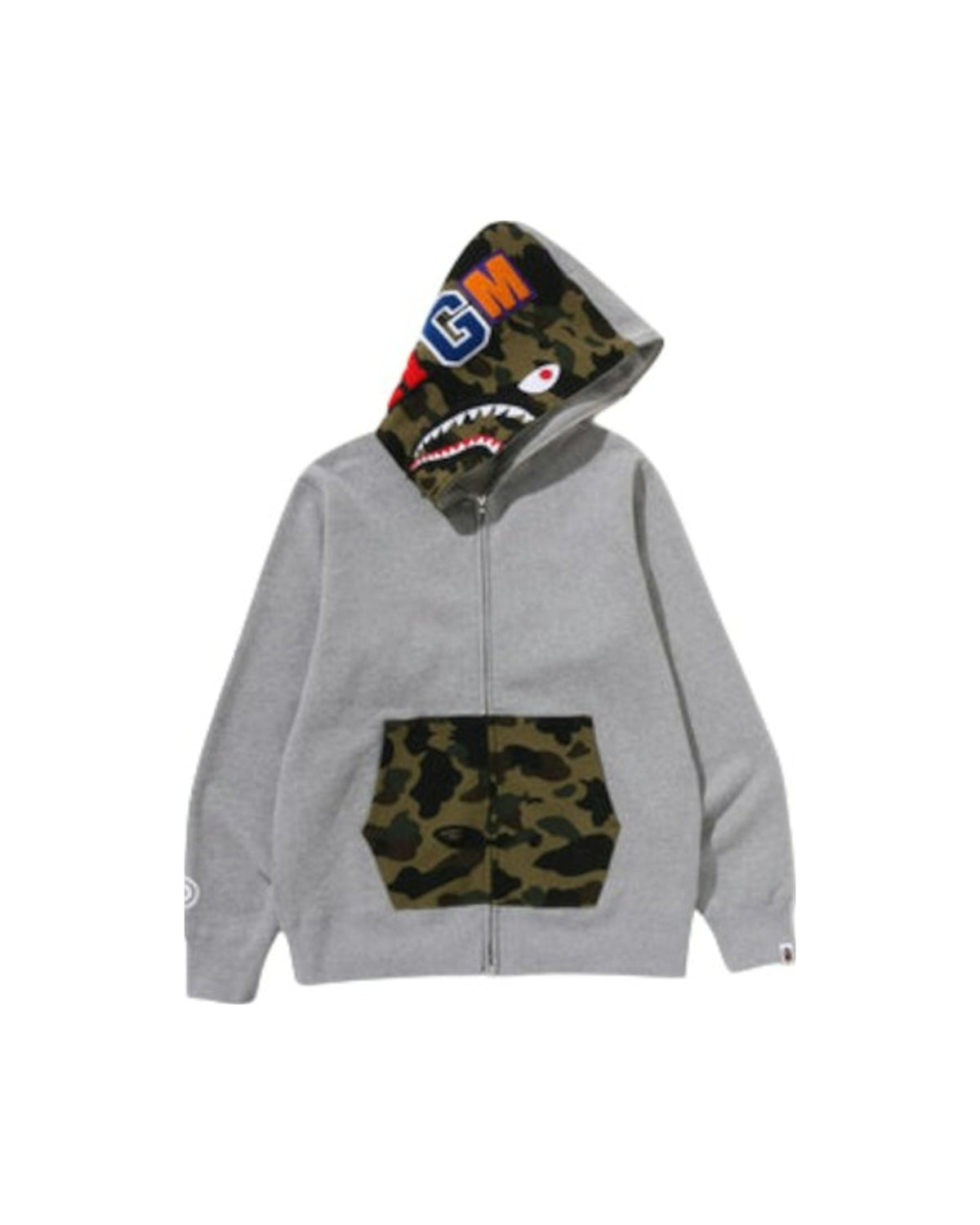 BAPE Shark Full Zip Hoodie Gray