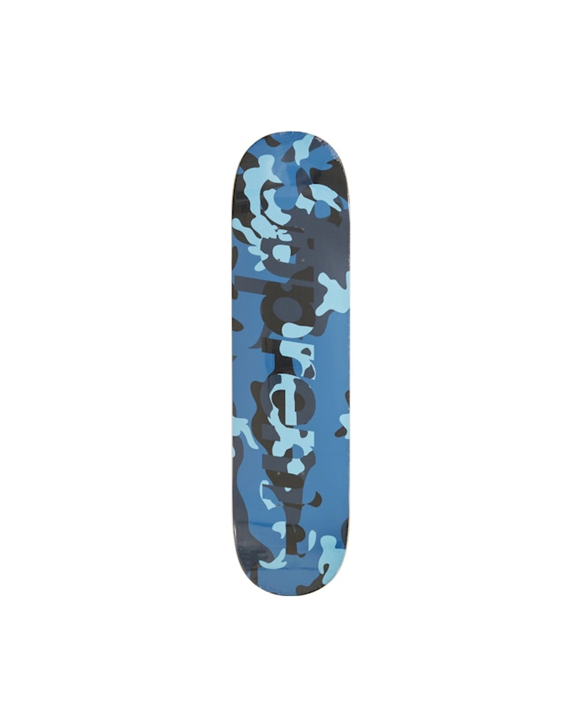 Supreme Camo Logo Skateboard Deck Blue Camo