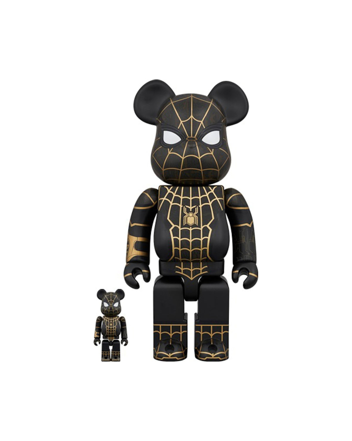 Bearbrick Spider-Man No Way Home 100% & 400% Set Black/Gold