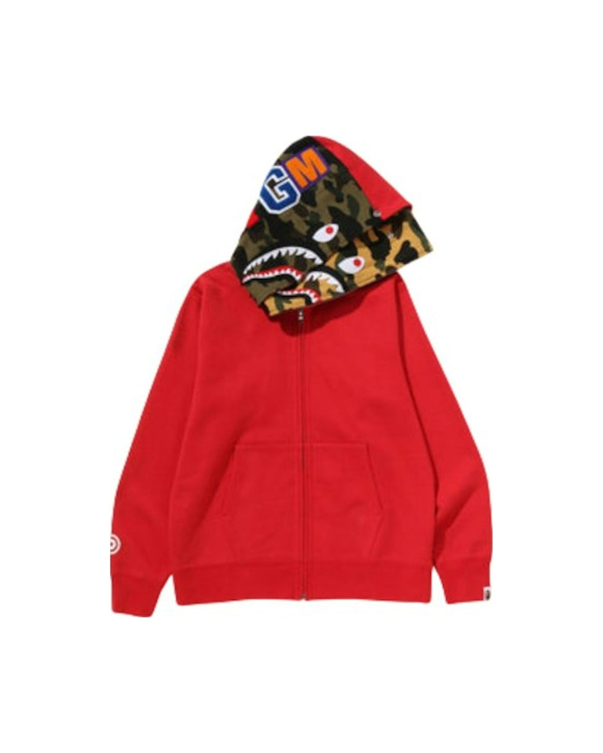 BAPE Shark Full Zip Double Hoodie Red