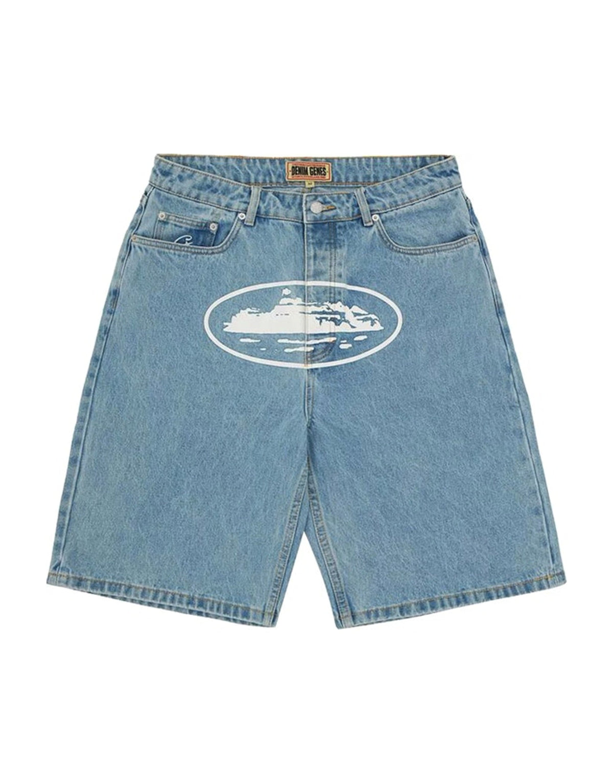 Corteiz Baggy Denim Shorts Stonewash