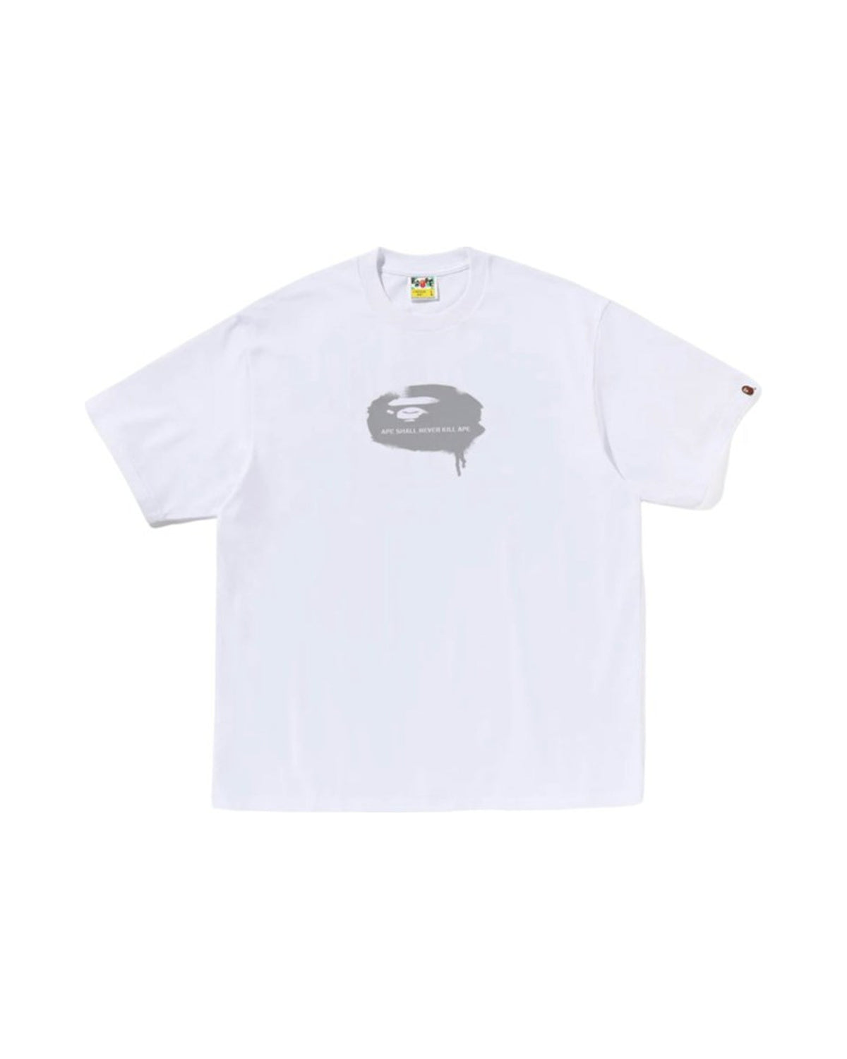 BAPE Graffiti Ape Head Logo Relaxed Fit Tee White