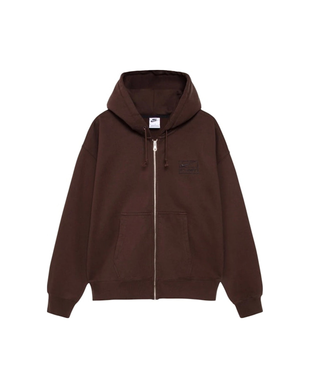 Stussy x Nike Stone Washed Fleece Zip Hoodie (FW25) Dark Cinder