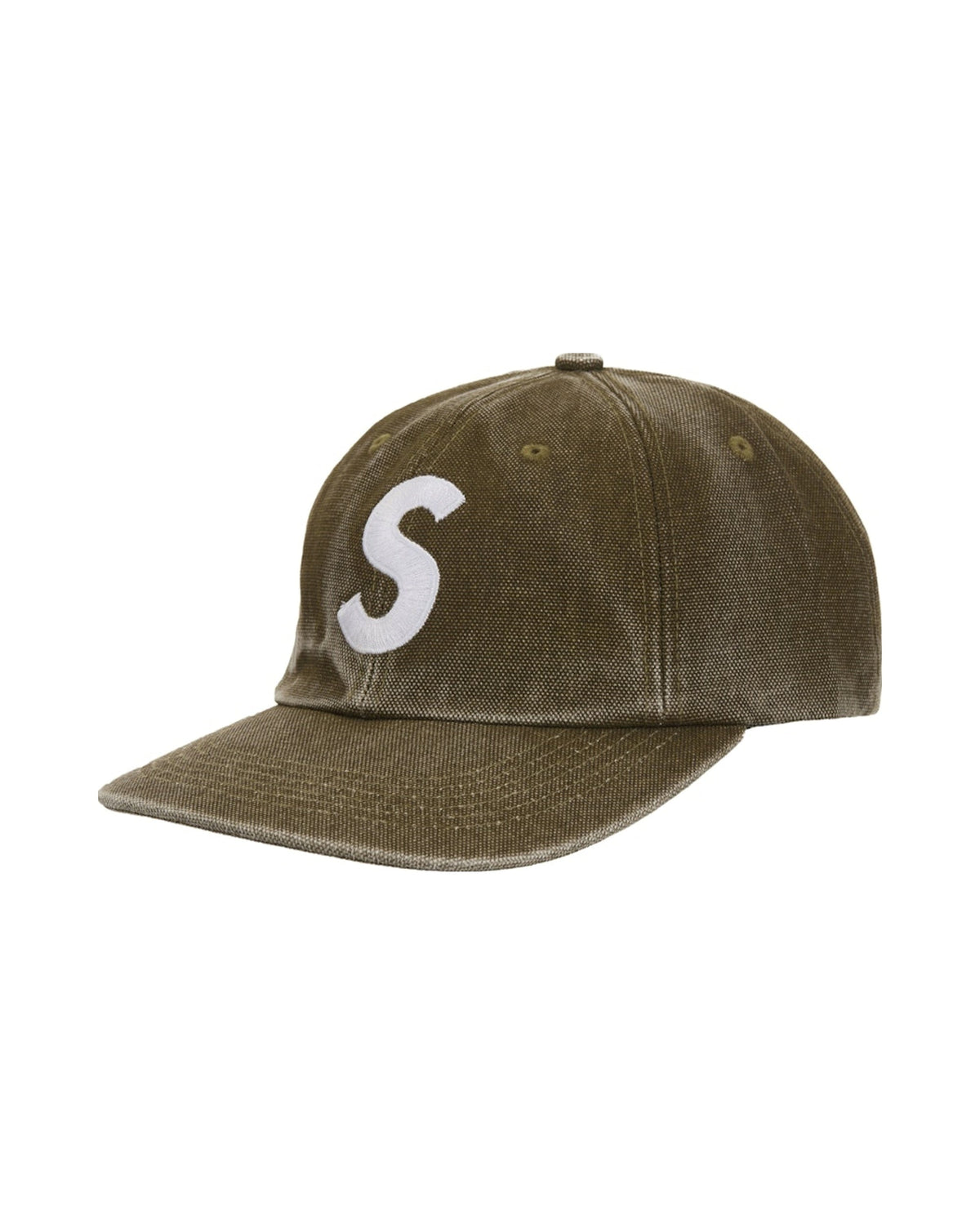 Supreme Pigment Coated Canvas S Logo 6-Panel Brown