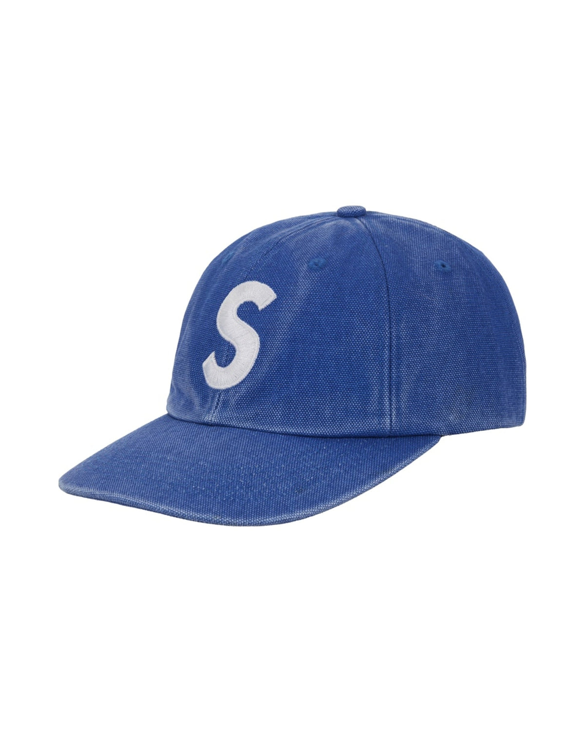 Supreme Pigment Coated Canvas S Logo 6-Panel Blue