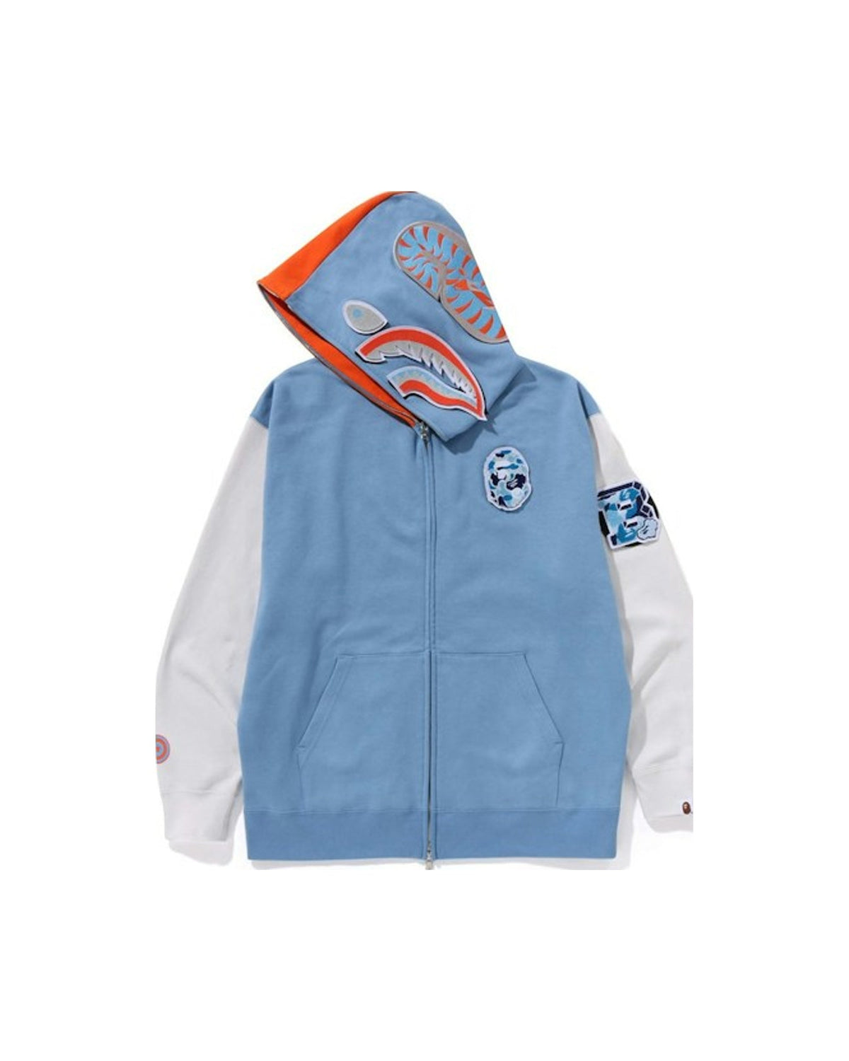 BAPE Shark Full Zip Indonesia Hoodie Blue
