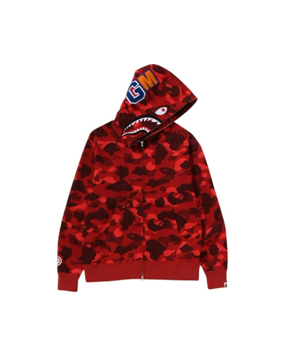 BAPE Color Camo Shark Full Zip Hoodie (FW24) Red