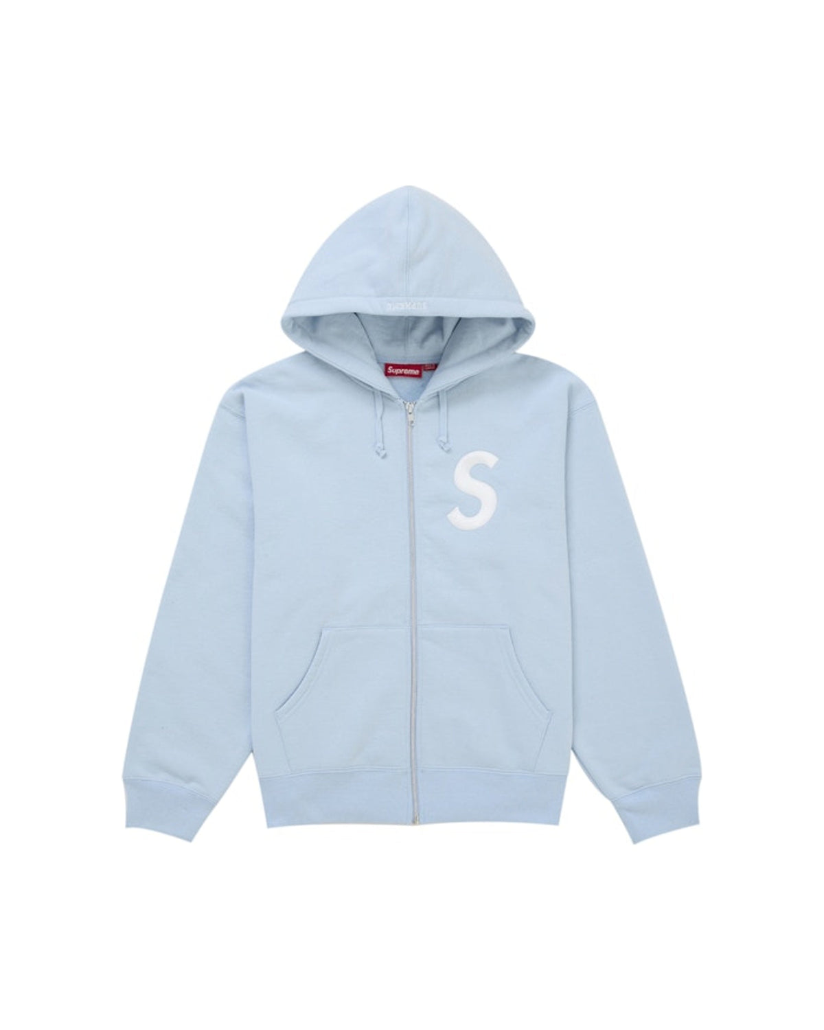 Supreme S Logo Zip Up Hooded Sweatshirt (FW25) Light Blue