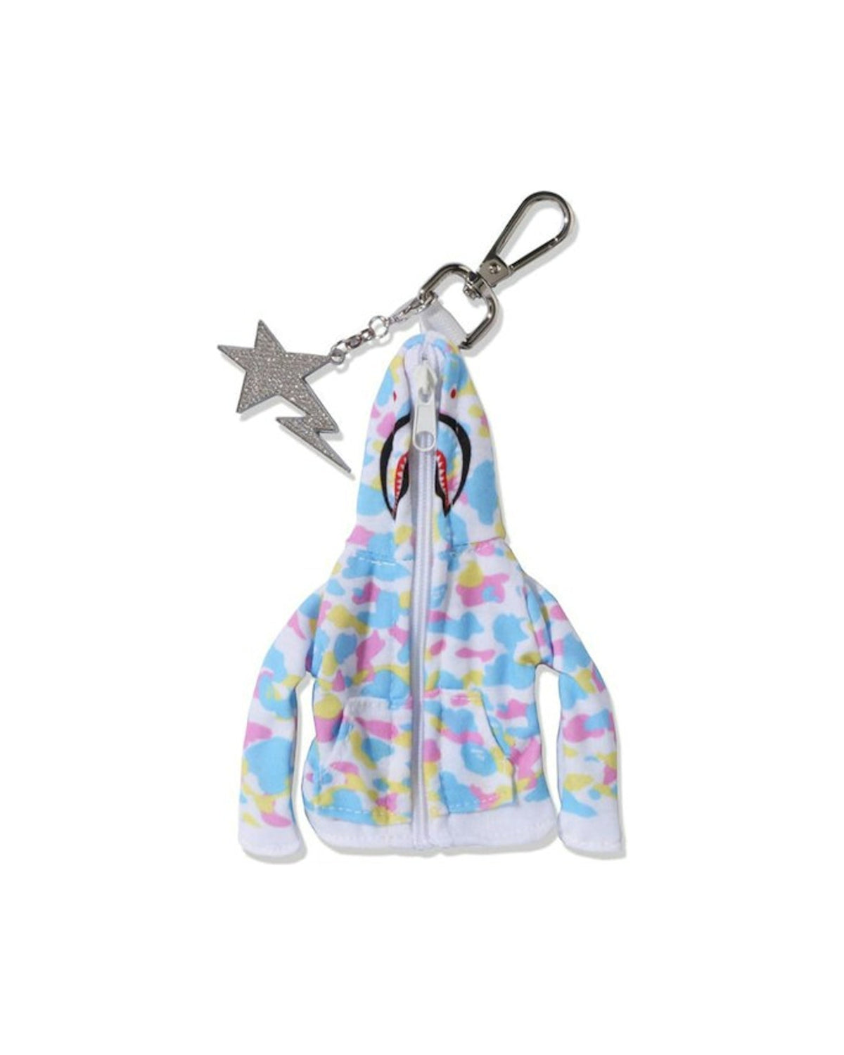 BAPE Shark Full Zip Hoodie Keychain White