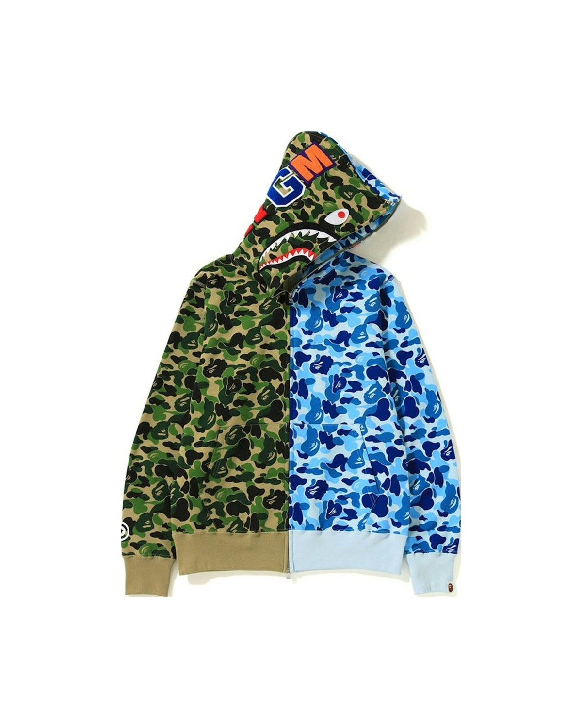 BAPE ABC Separate Shark Full Zip Hoodie Green/Blue
