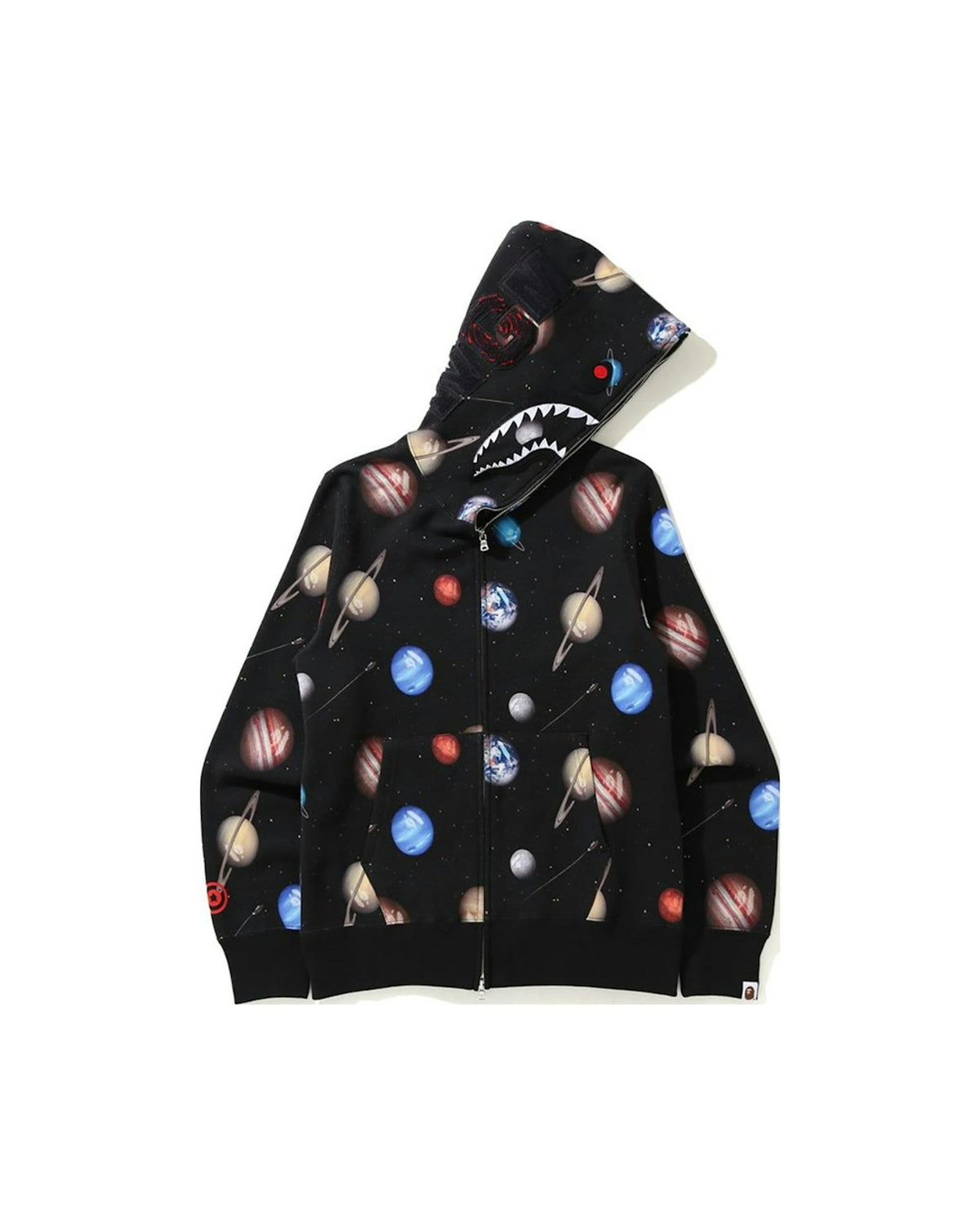 BAPE Galaxy Shark Full Zip Hoodie Black