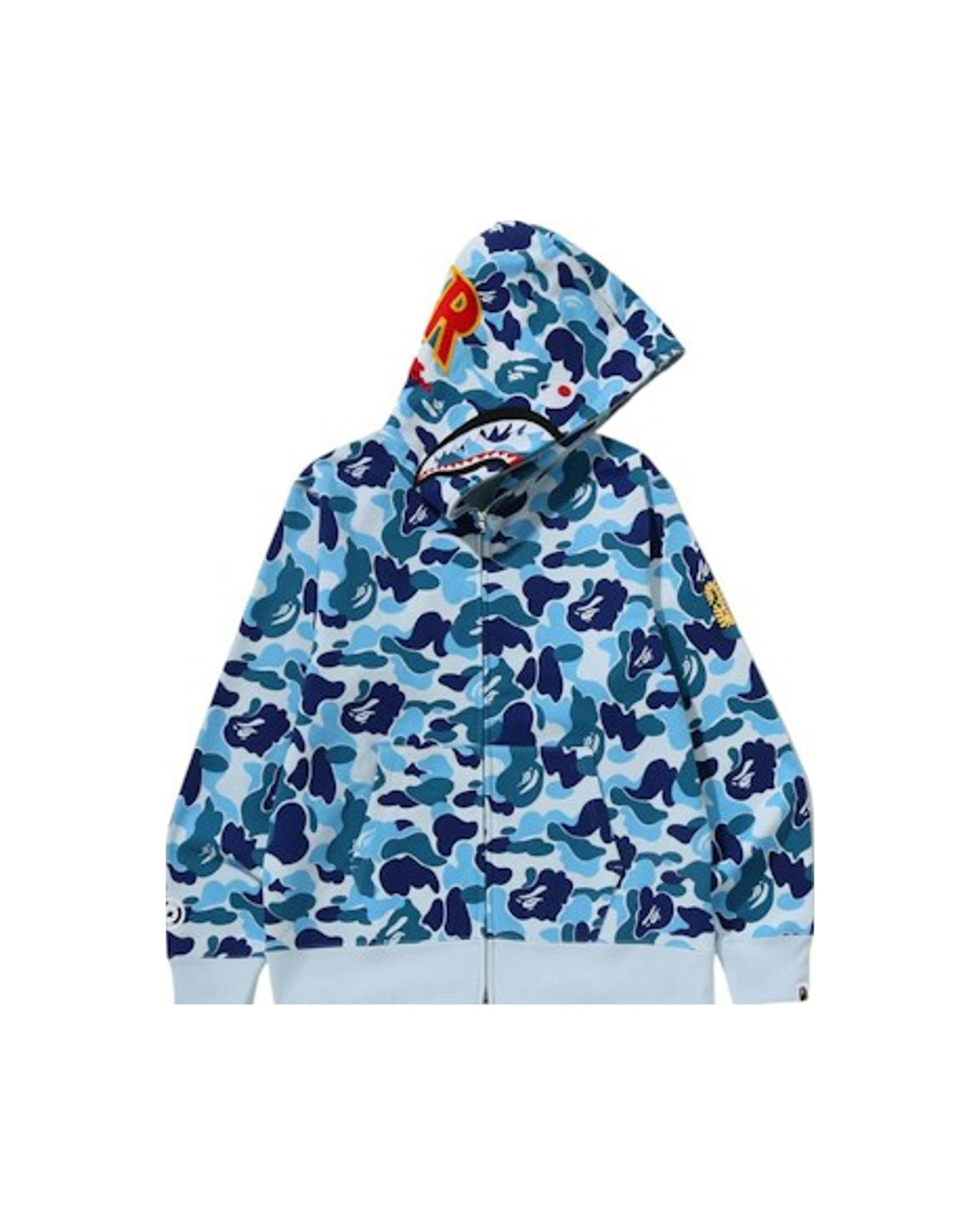 BAPE ABC Camo 2nd Shark Full Zip Hoodie Blue