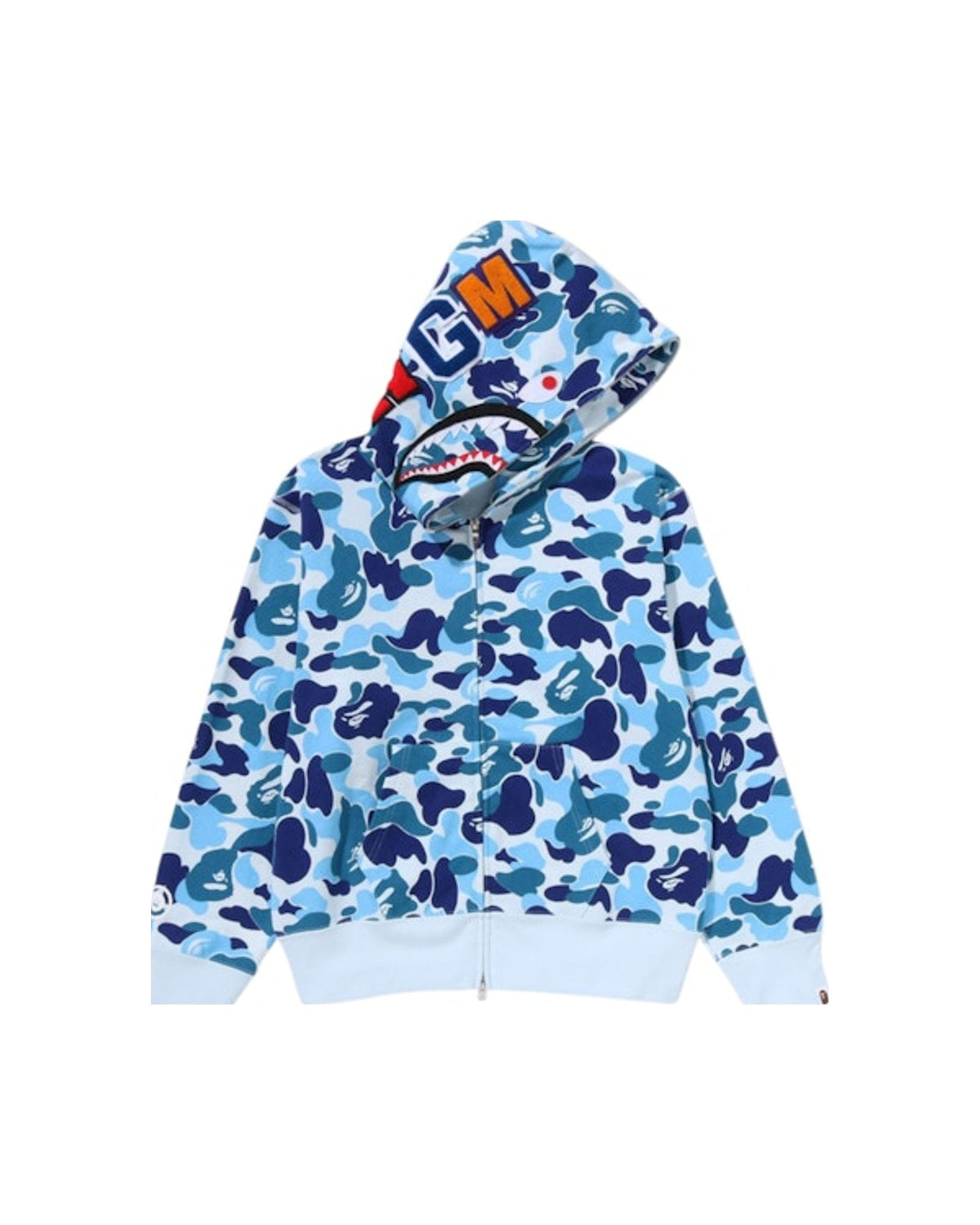 BAPE Women's ABC Camo Shark Full Zip Hoodie Blue