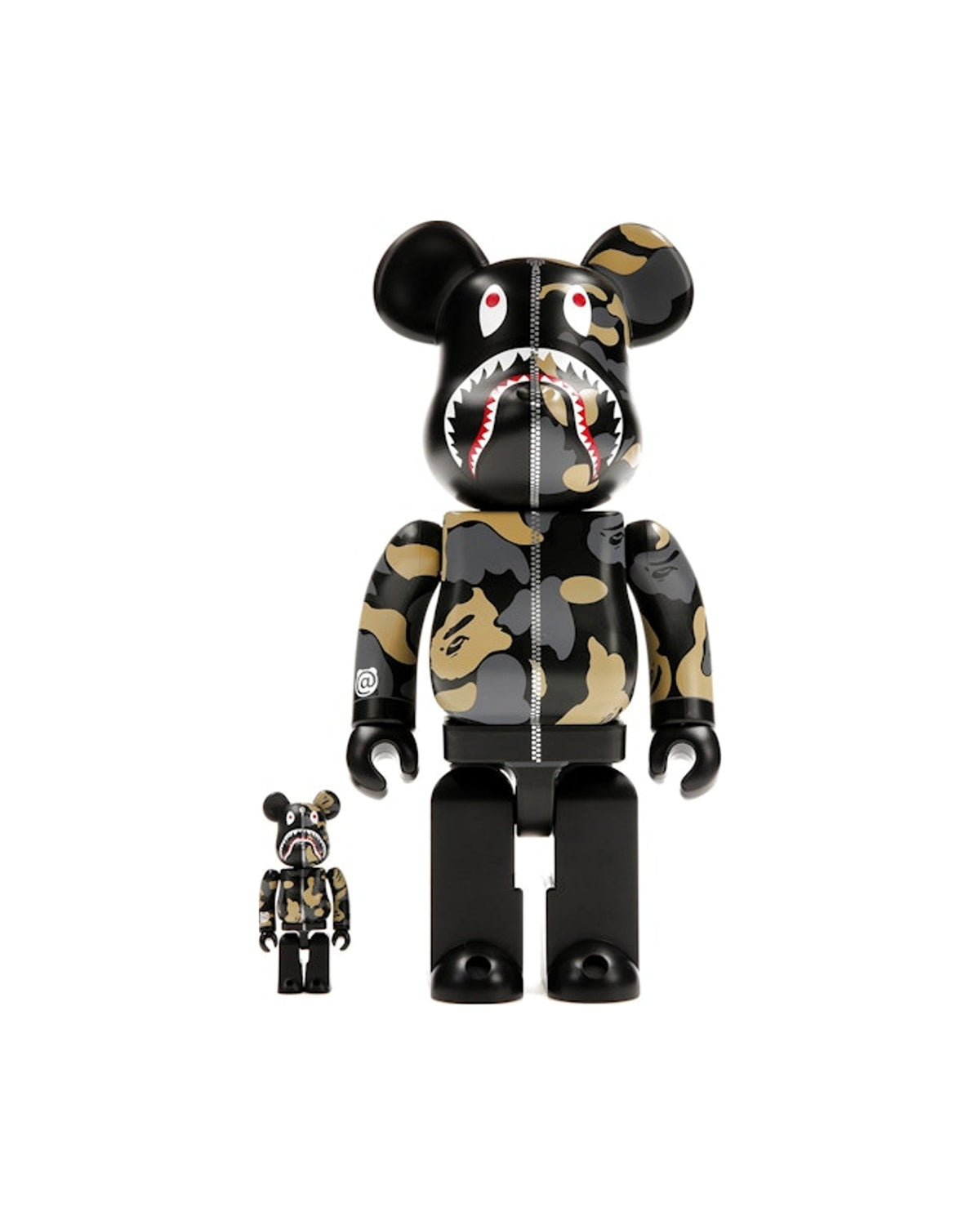Bearbrick x BAPE Madison Avenue Exclusive Shark Camo 100% & 400% Set