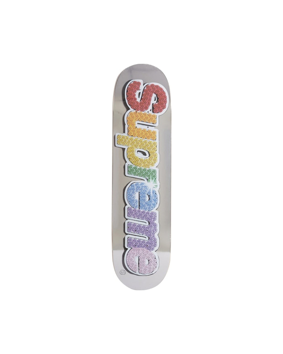 Supreme Bling Box Logo Skateboard Deck Platinum