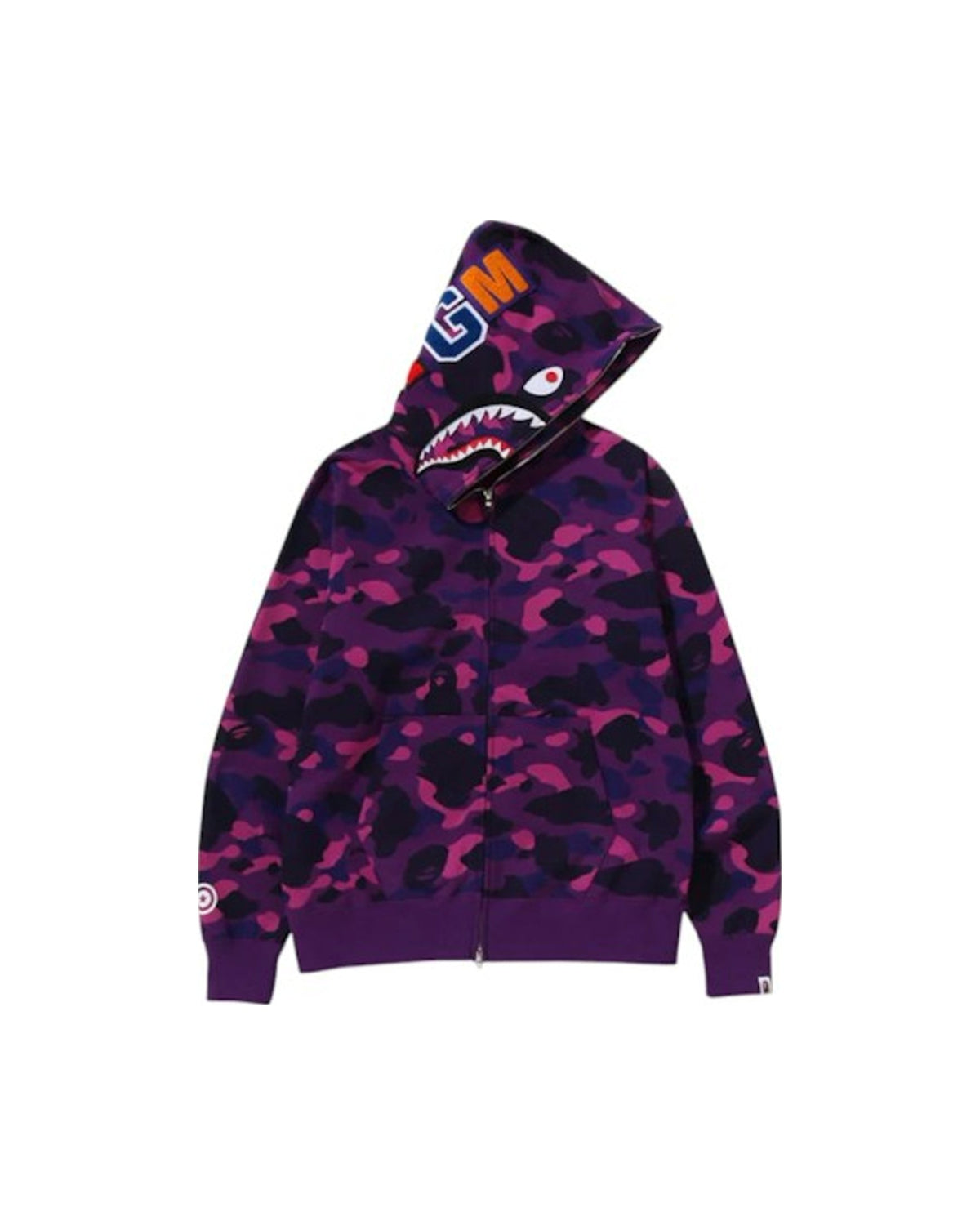 BAPE Color Camo Shark Full Zip Hoodie (FW24) Purple