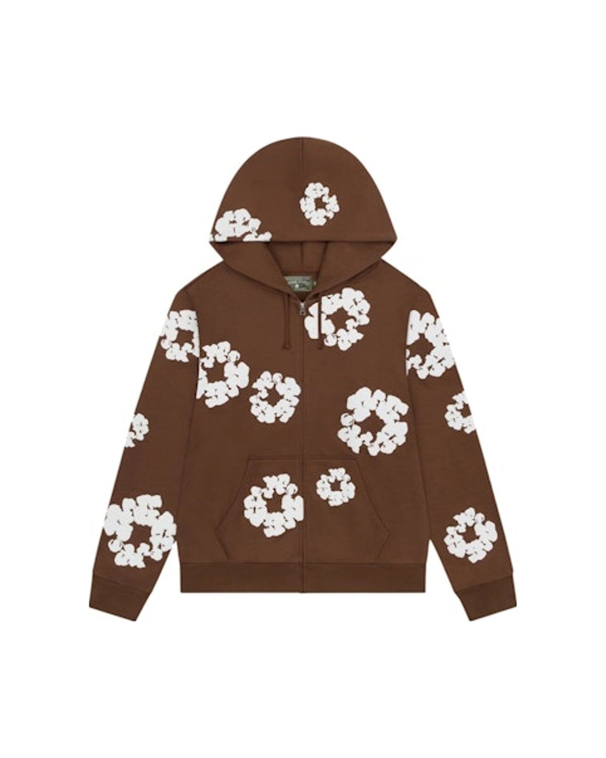 Denim Tears Cotton Wreath Zip Hoodie Brown