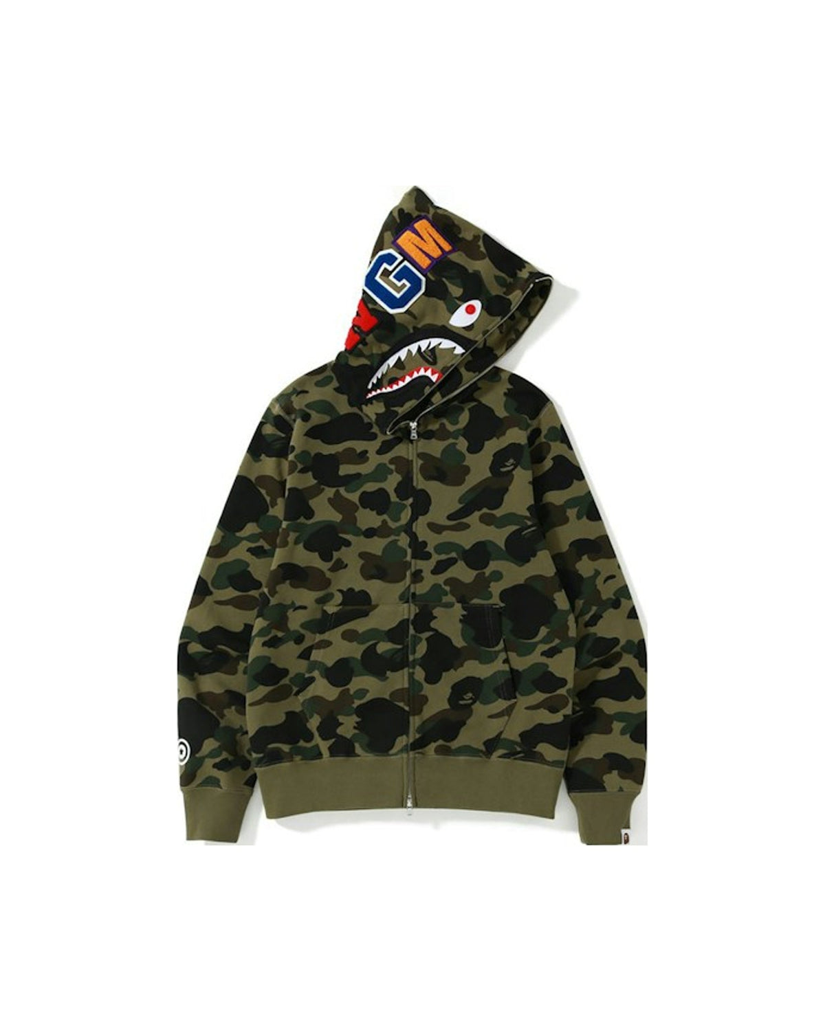 BAPE 1st Camo Shark Full Zip Hoodie Hoodie (FW22) Green