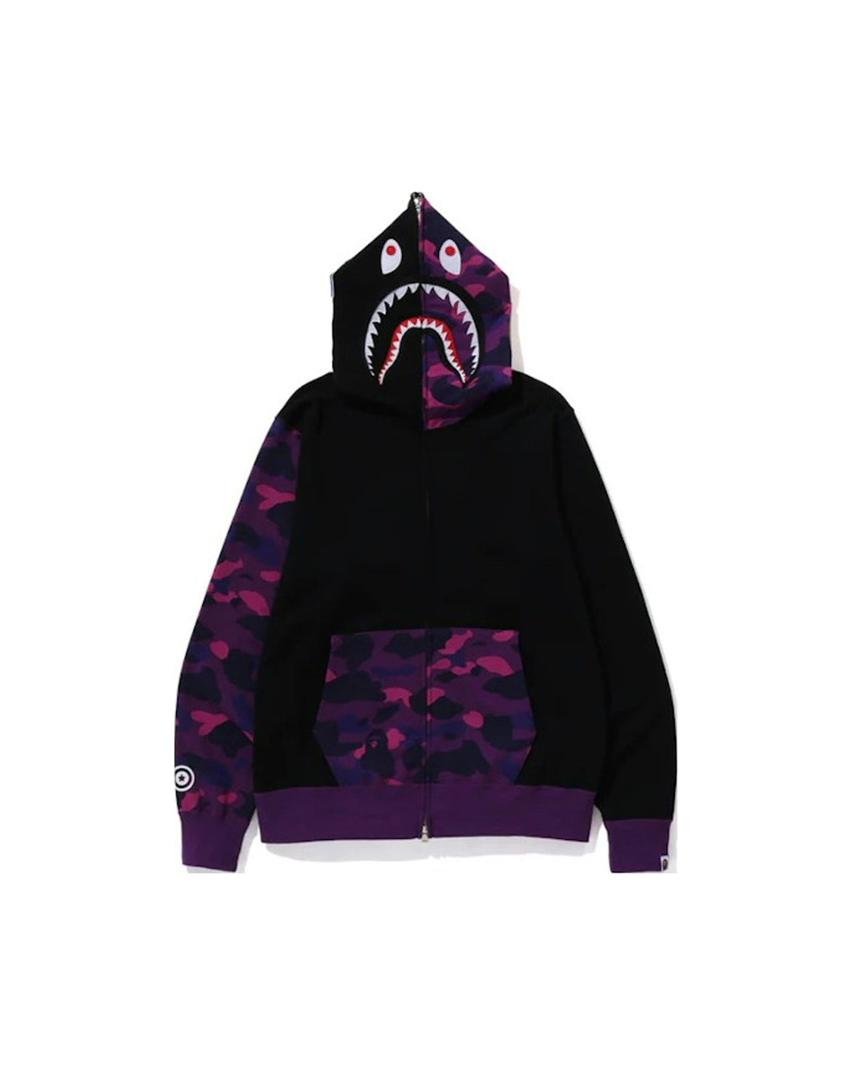 BAPE Color Camo Shark Full Zip Hoodie (FW23) Purple