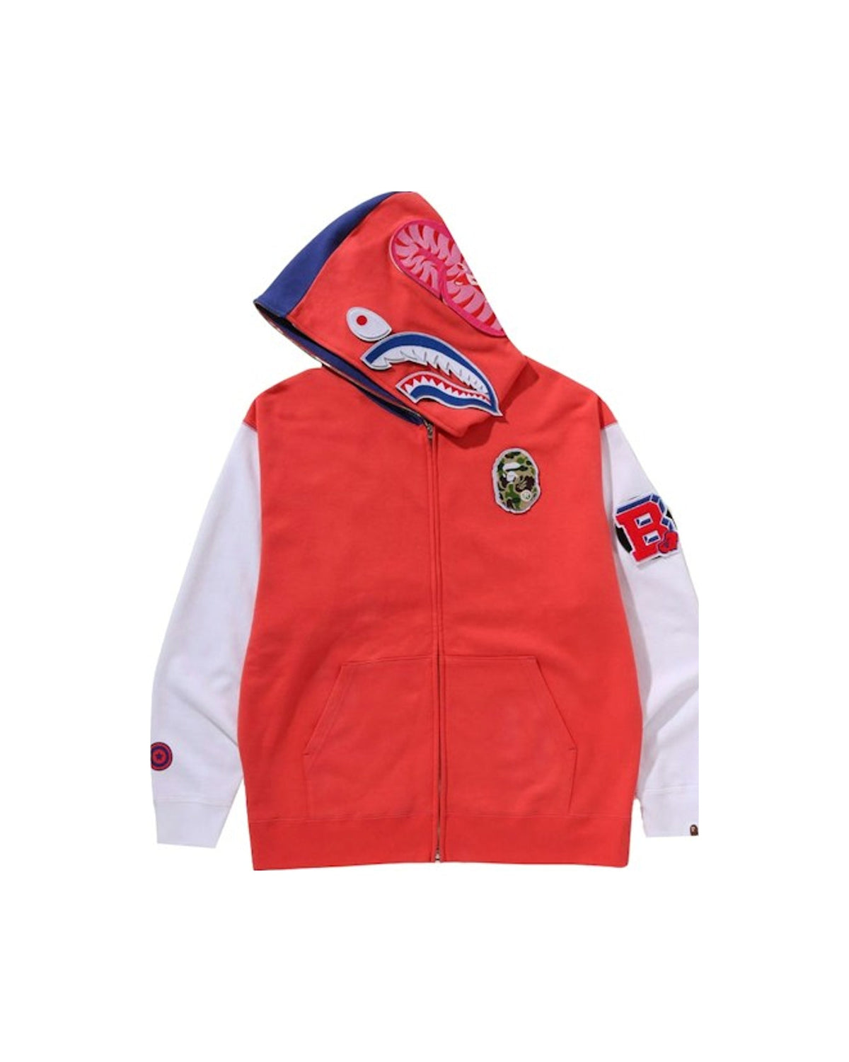 BAPE Shark Full Zip Japan Hoodie Red