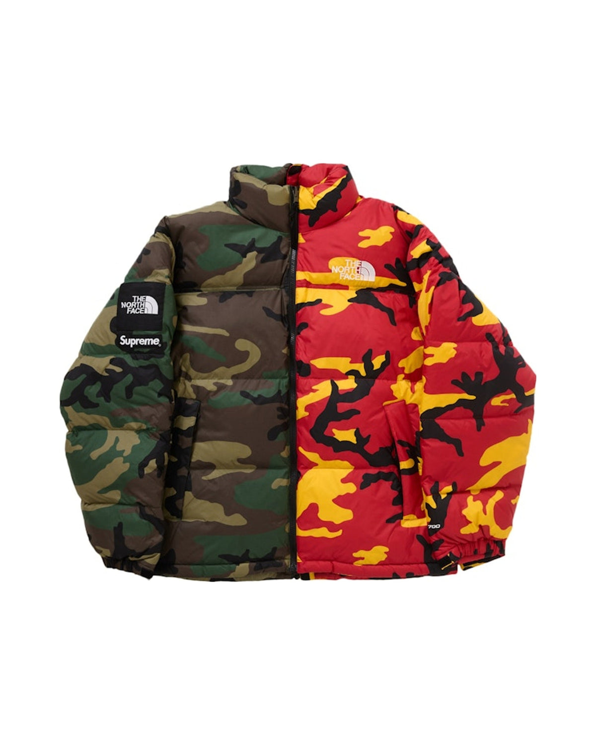 Supreme The North Face Split Nuptse Jacket Woodland Camo
