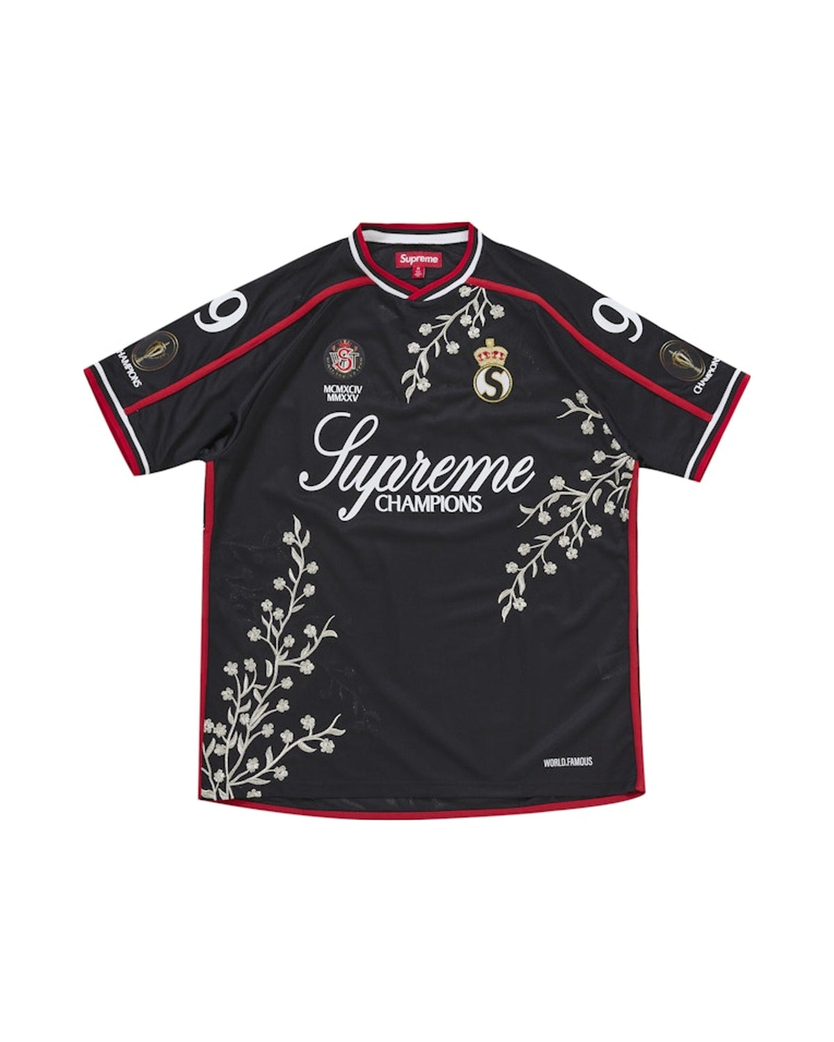 Supreme Floral Soccer Jersey Black
