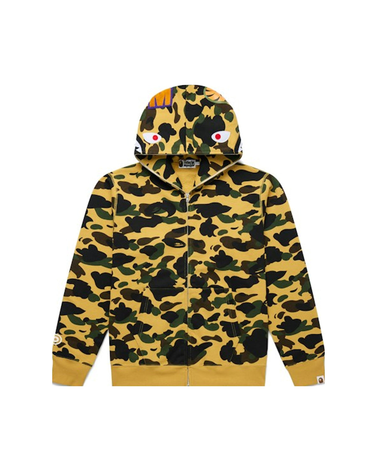 BAPE 1st Camo Shark Full Zip Hoodie Yellow