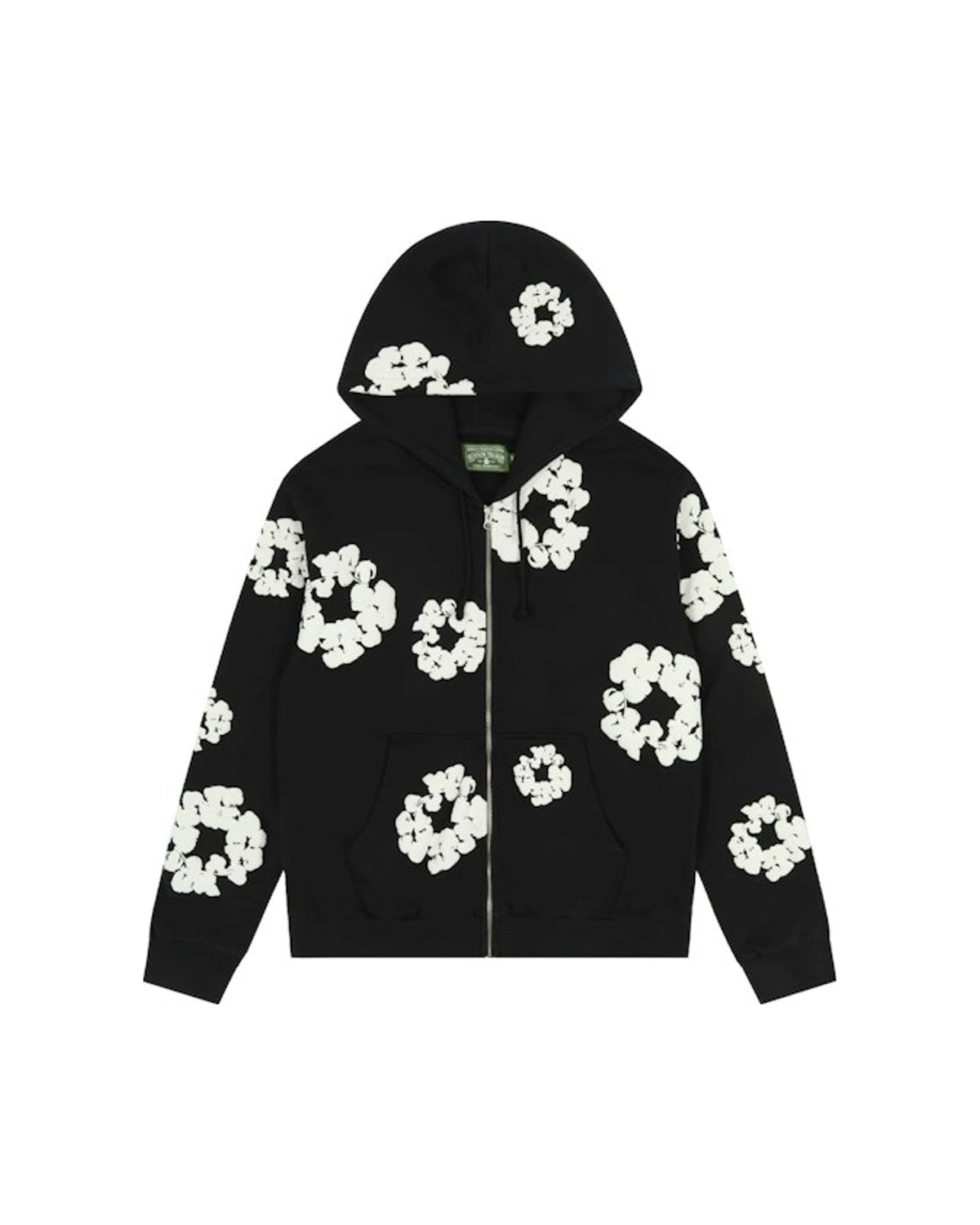 Denim Tears Cotton Wreath Zip Hoodie Black