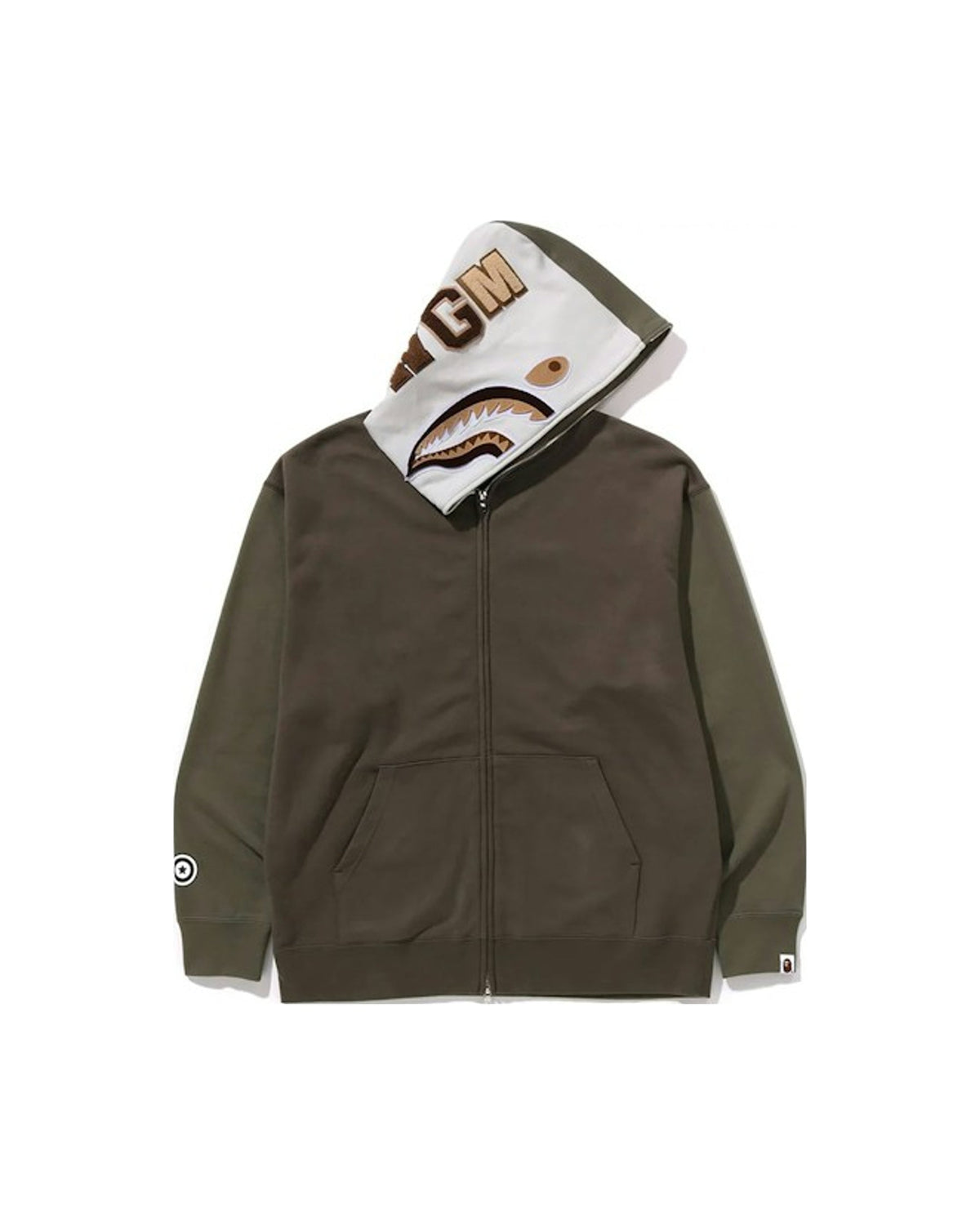 BAPE Shark Full Zip II Hoodie Olivedrab
