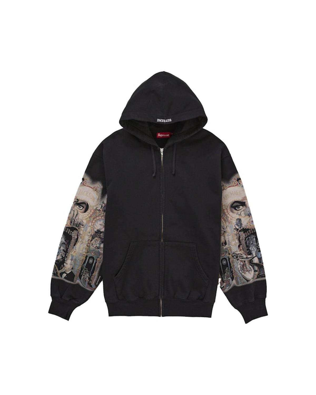 Supreme Michael Jackson Dangerous Zip Up Hooded Sweatshirt Black