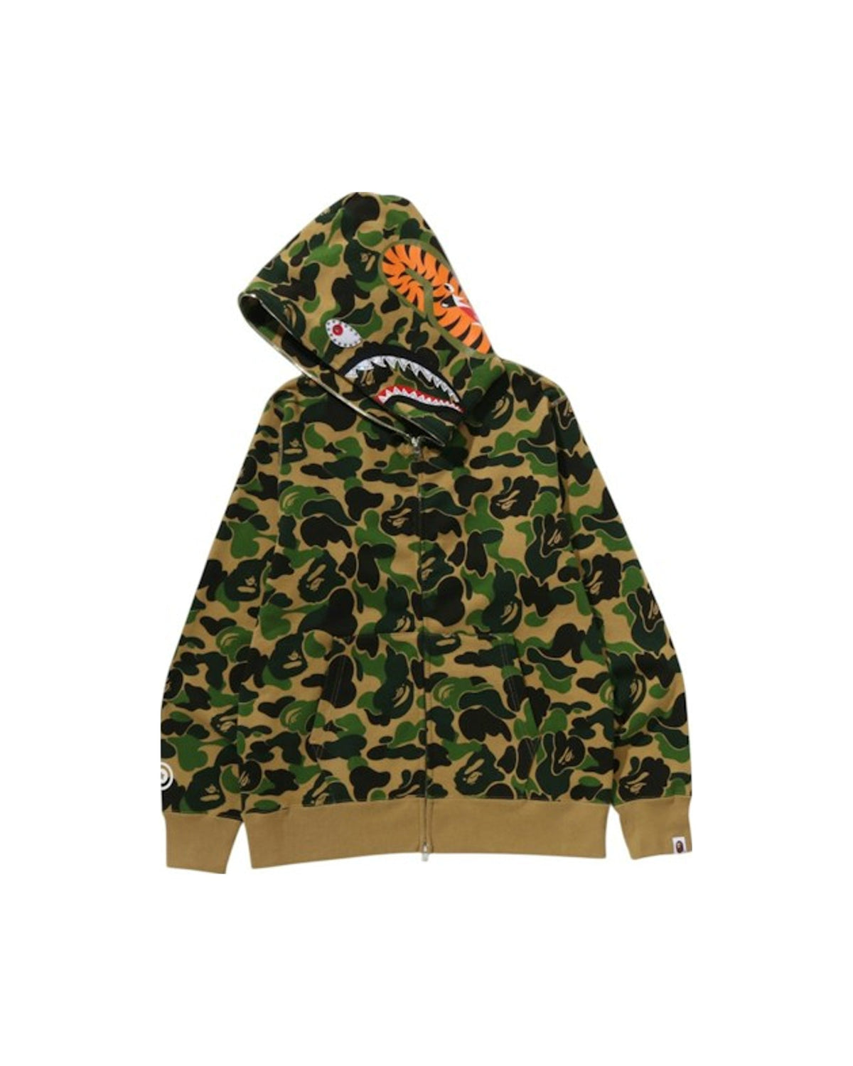 BAPE ABC Camo Crystal Stone Shark Full Zip Hoodie Green