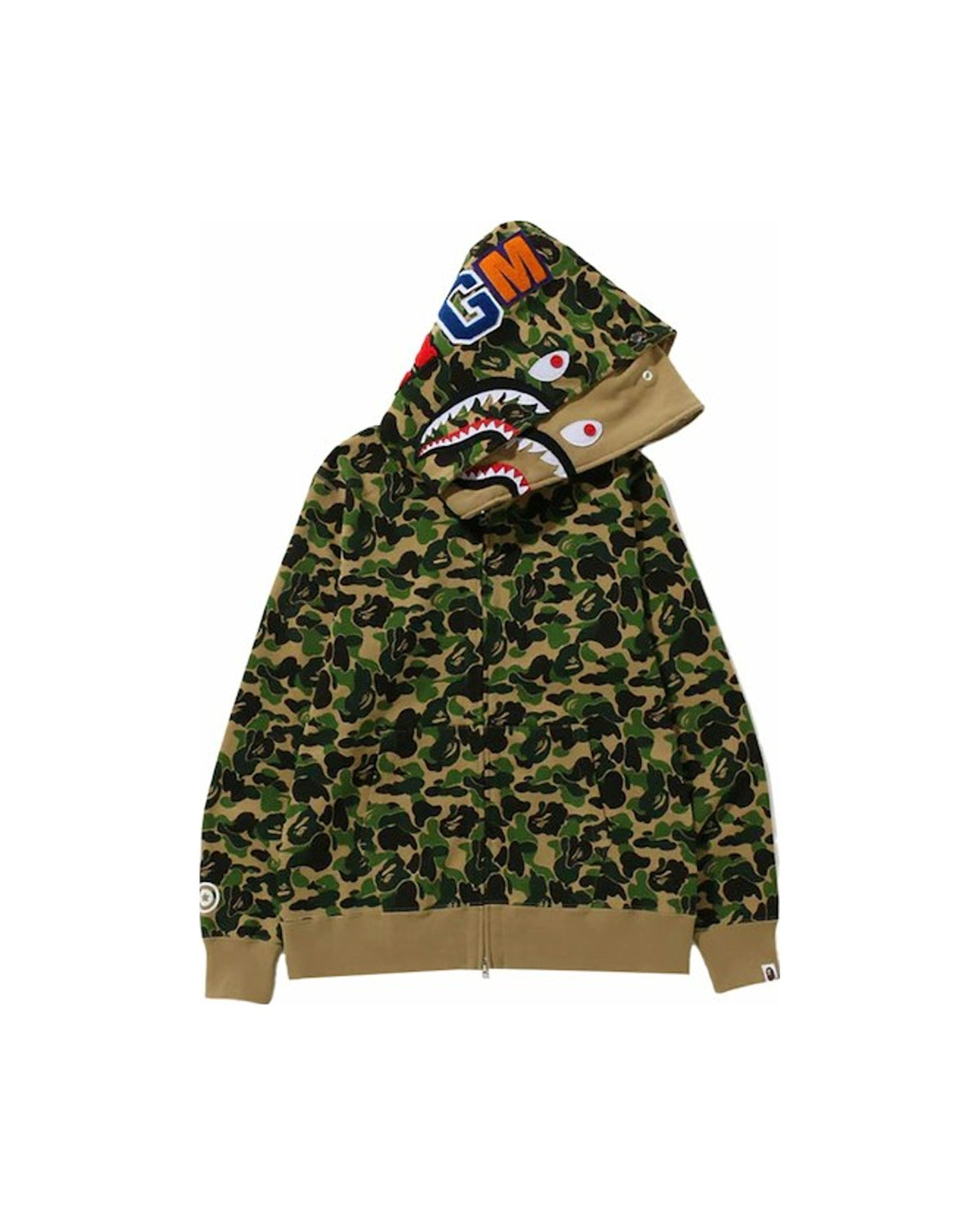 BAPE ABC Camo Double Shark Full Zip Hoodie (FW23) Green