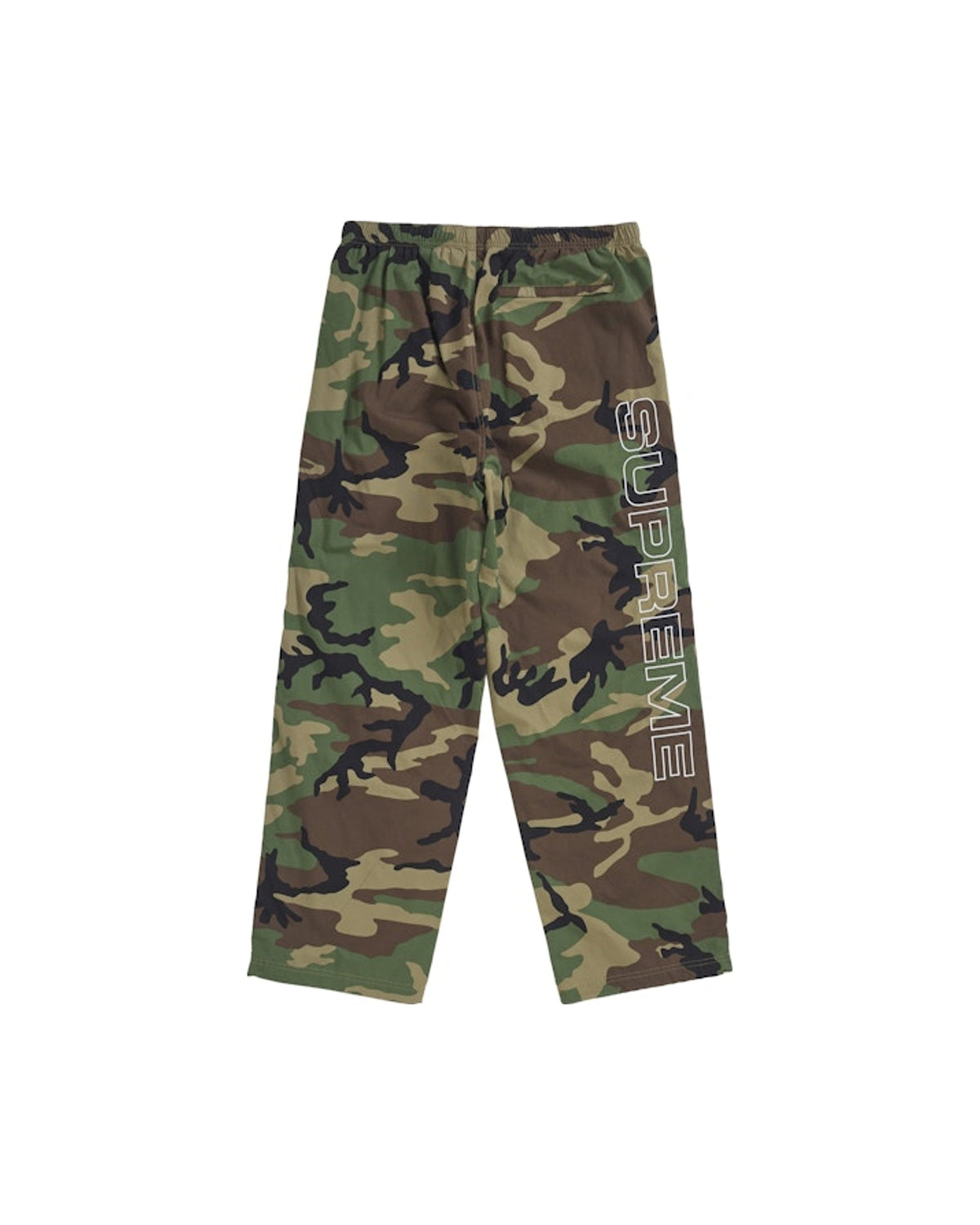 Supreme Spellout Embroidered Ripstop Track Pant Woodland Camo