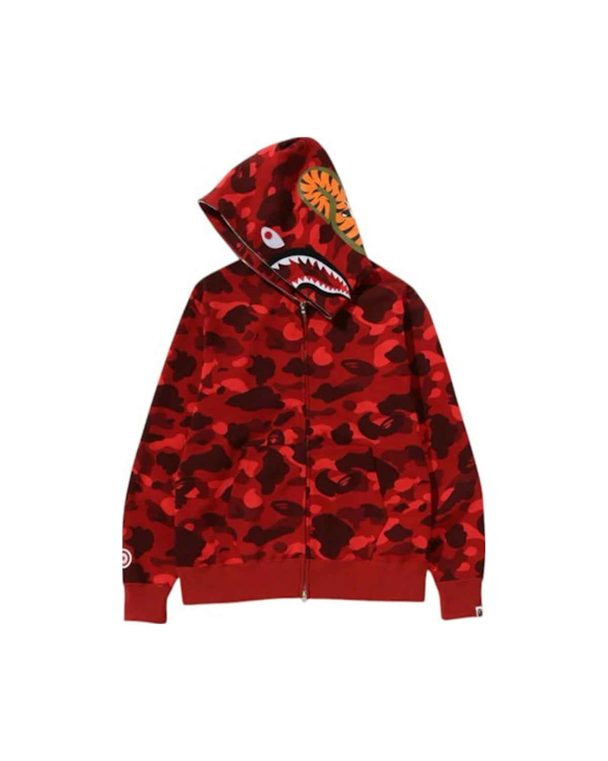 BAPE Color Camo Shark Full Zip Hoodie (FW24) Red