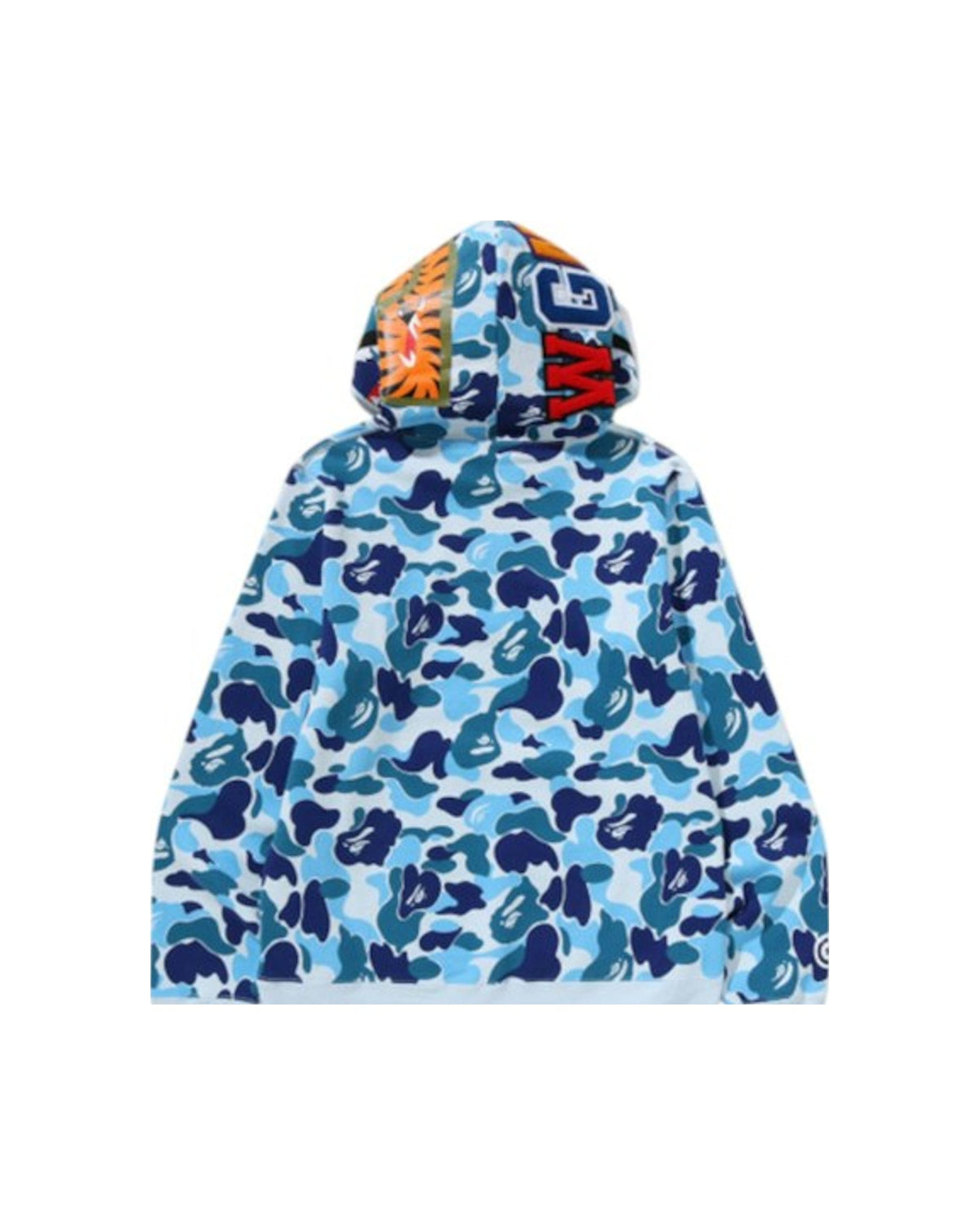 BAPE ABC Camo Shark Half Zip Pullover Hoodie Blue