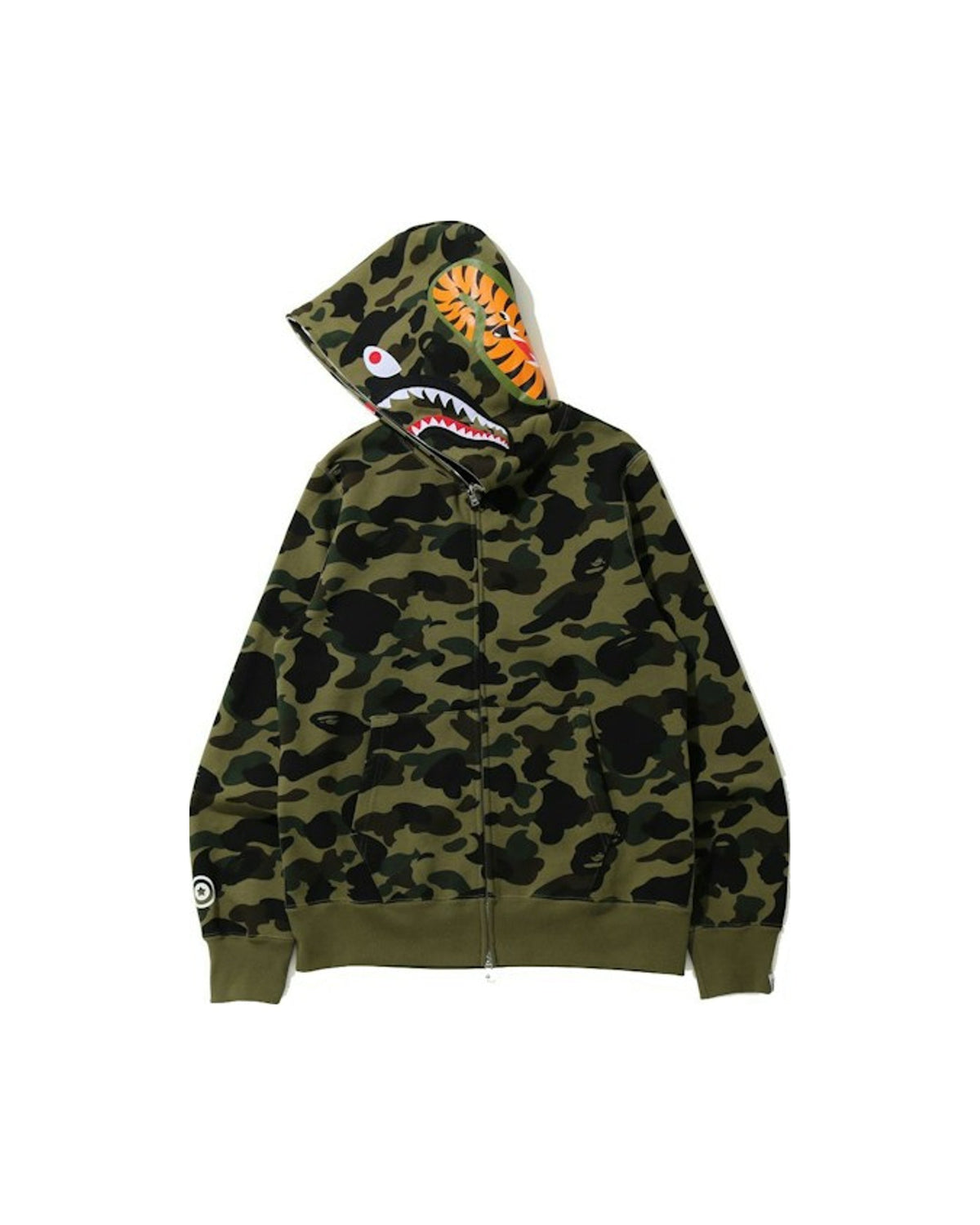 BAPE 1st Camo Shark Full Zip Hoodie (FW21) Green