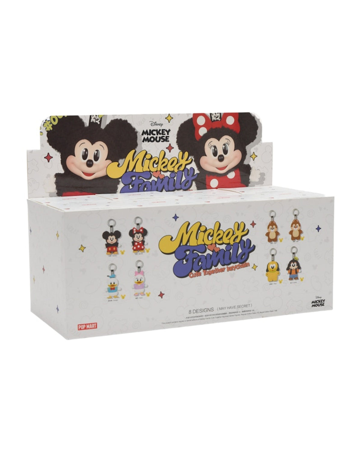 Pop Mart Disney Mickey Family Together Series Plush Keychain Sealed Case (8 Blind Box)