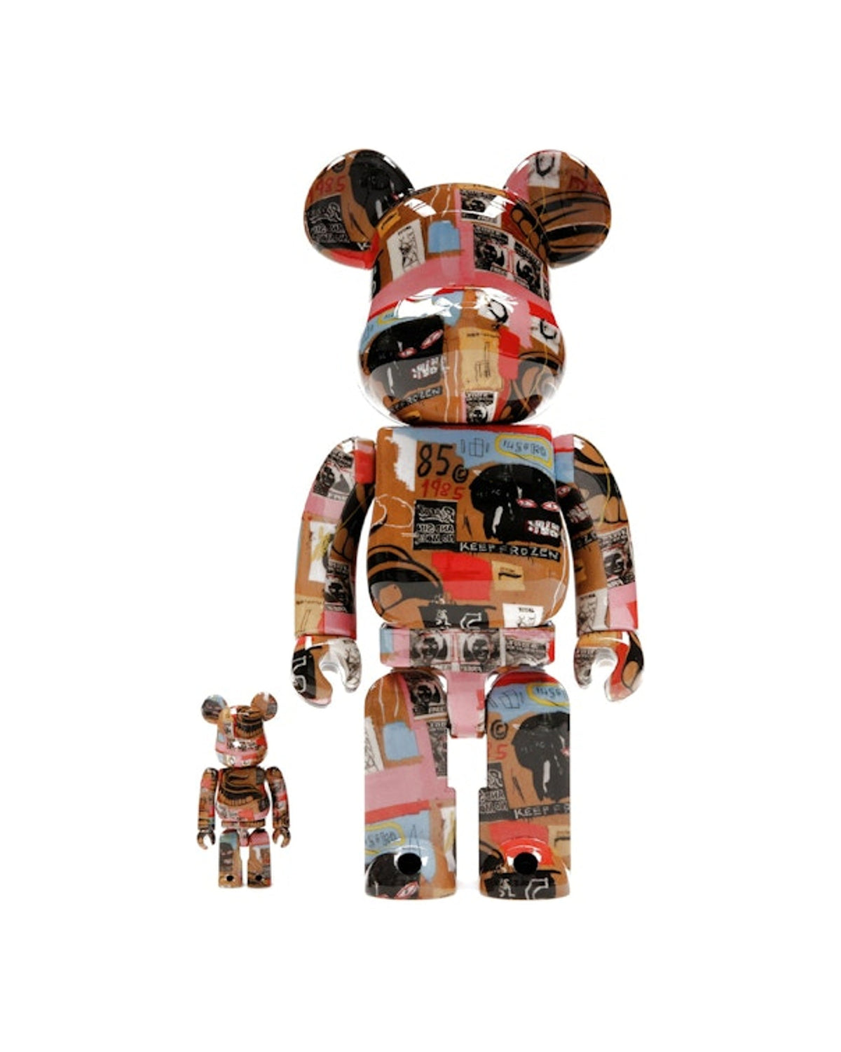 Bearbrick Andy Warhol x JEAN-MICHEL BASQUIAT #2 100% & 400% Set