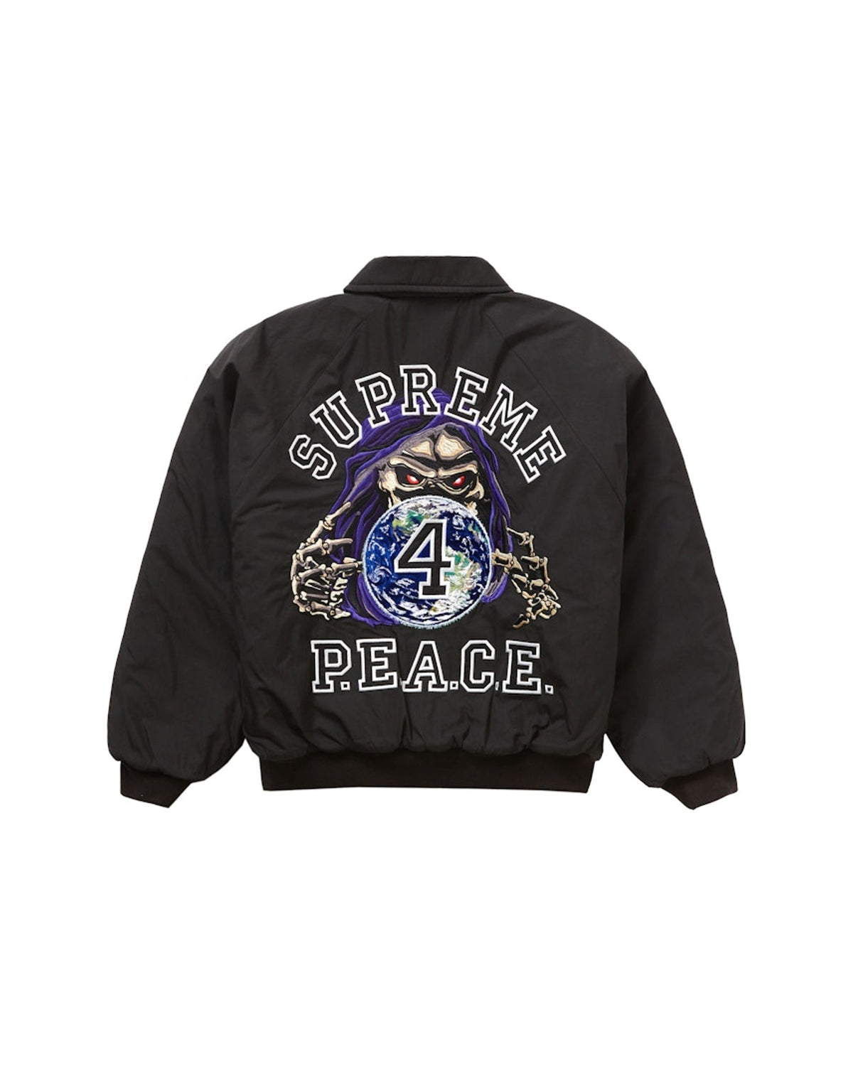 Supreme Peace Embroidered Work Jacket Black