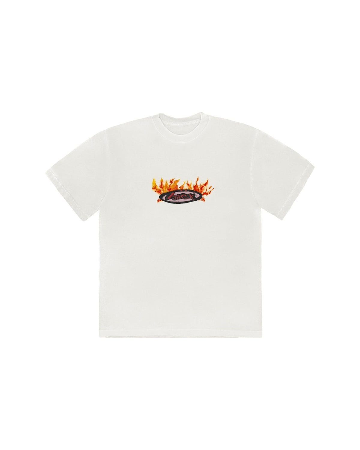 Travis Scott Cactus Jack Flame T-shirt Cream