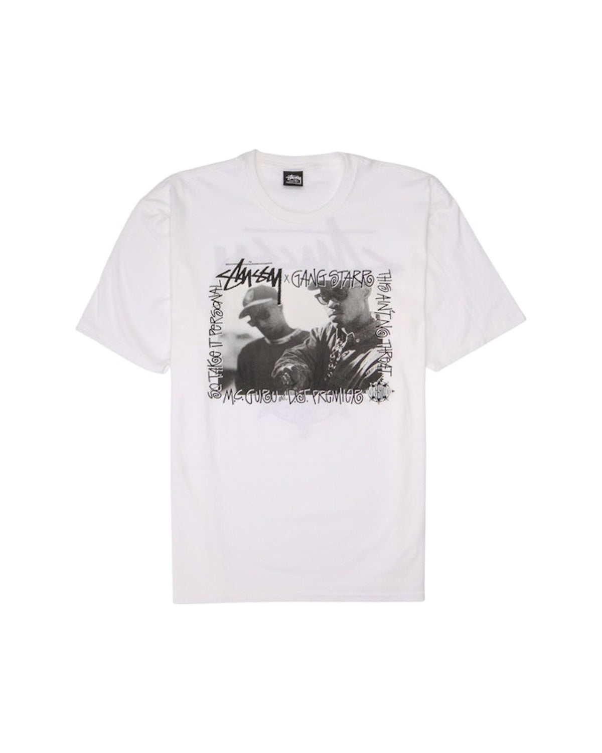 Stussy Gang Starr Take It Personal Tee White
