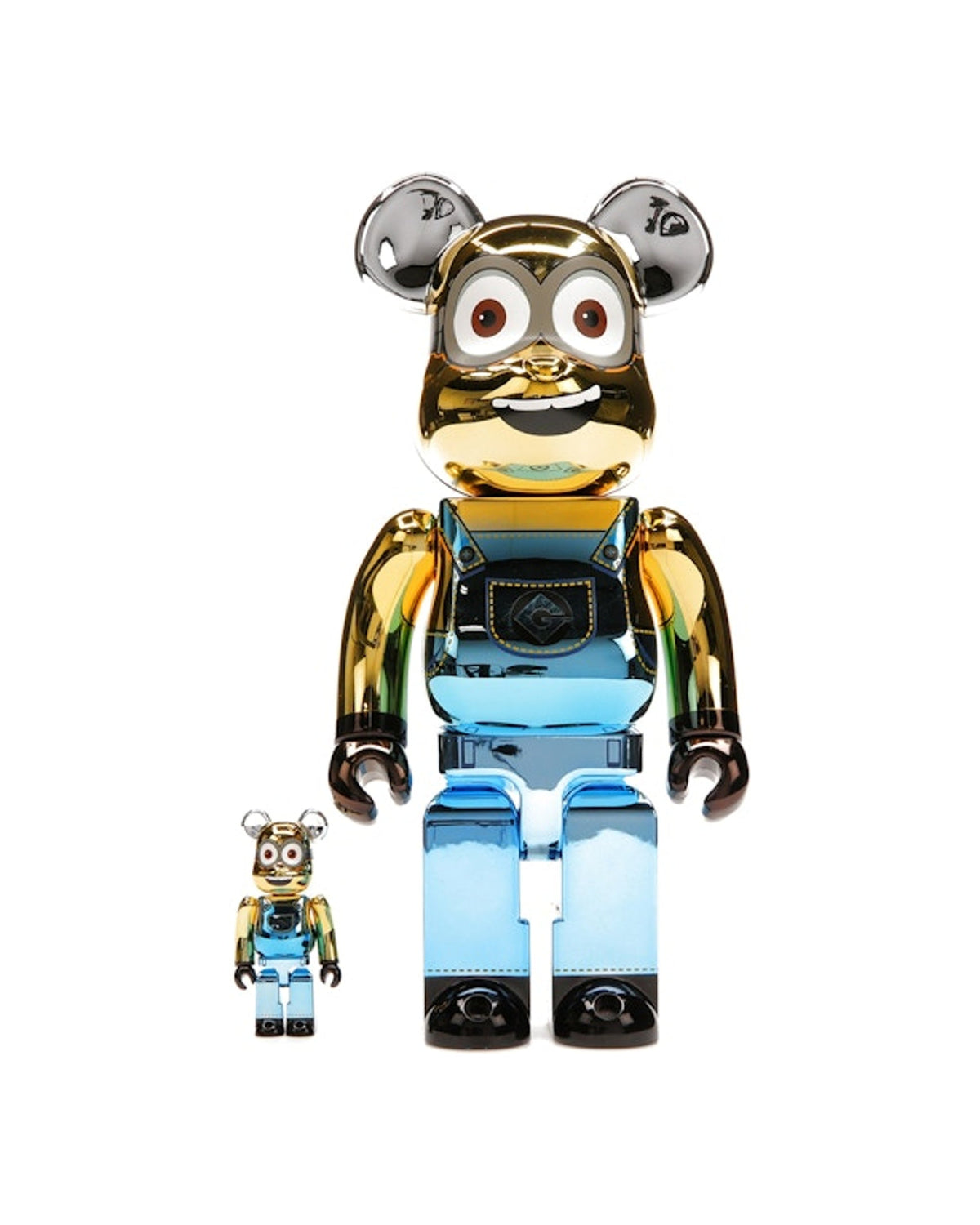 Bearbrick DAVE 100% & 400% Set CHROME Ver.
