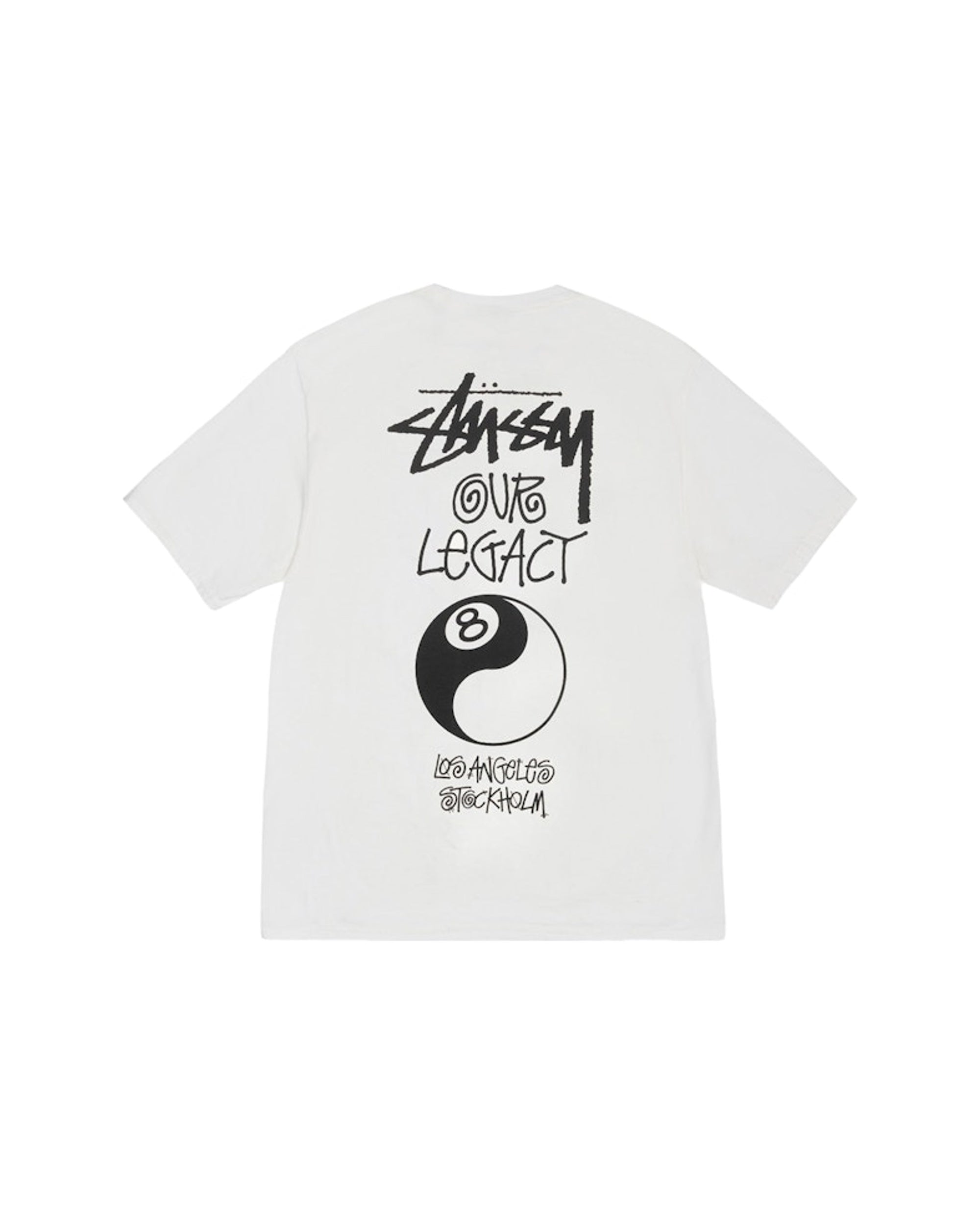 Stussy x Our Legacy Work Shop 8 Ball Yin Yang Pigment Dyed Tee Natural